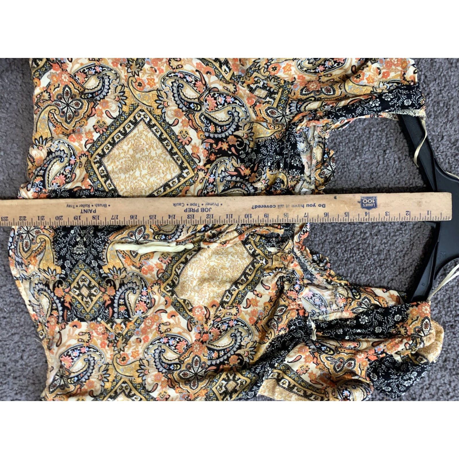 Vintage VINTAGE Cupcakes and Cashmere Yellow Aztec Paisley Cold Shoulder Blouse Size Small Size S / US 4 / IT 40 - 5 Thumbnail