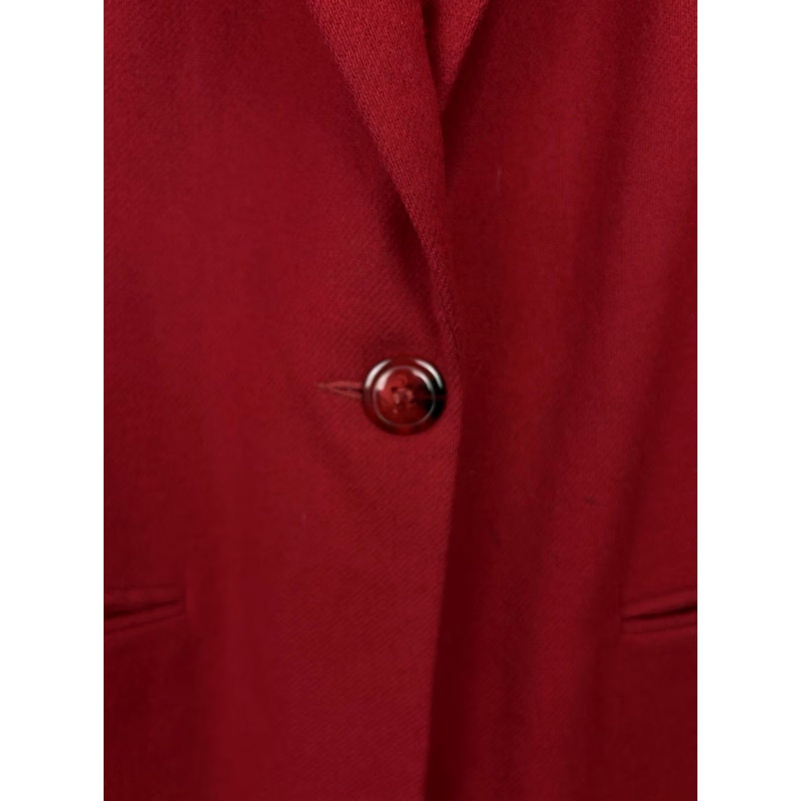 Vintage VINTAGE Sag Harbor Blazer Womens 12 Red Wool Quiet Luxury Old Money Oversized Button Front Classic Coat Mid-Length Mens? Size XL / US 12-14 / IT 48-50 - 4 Thumbnail