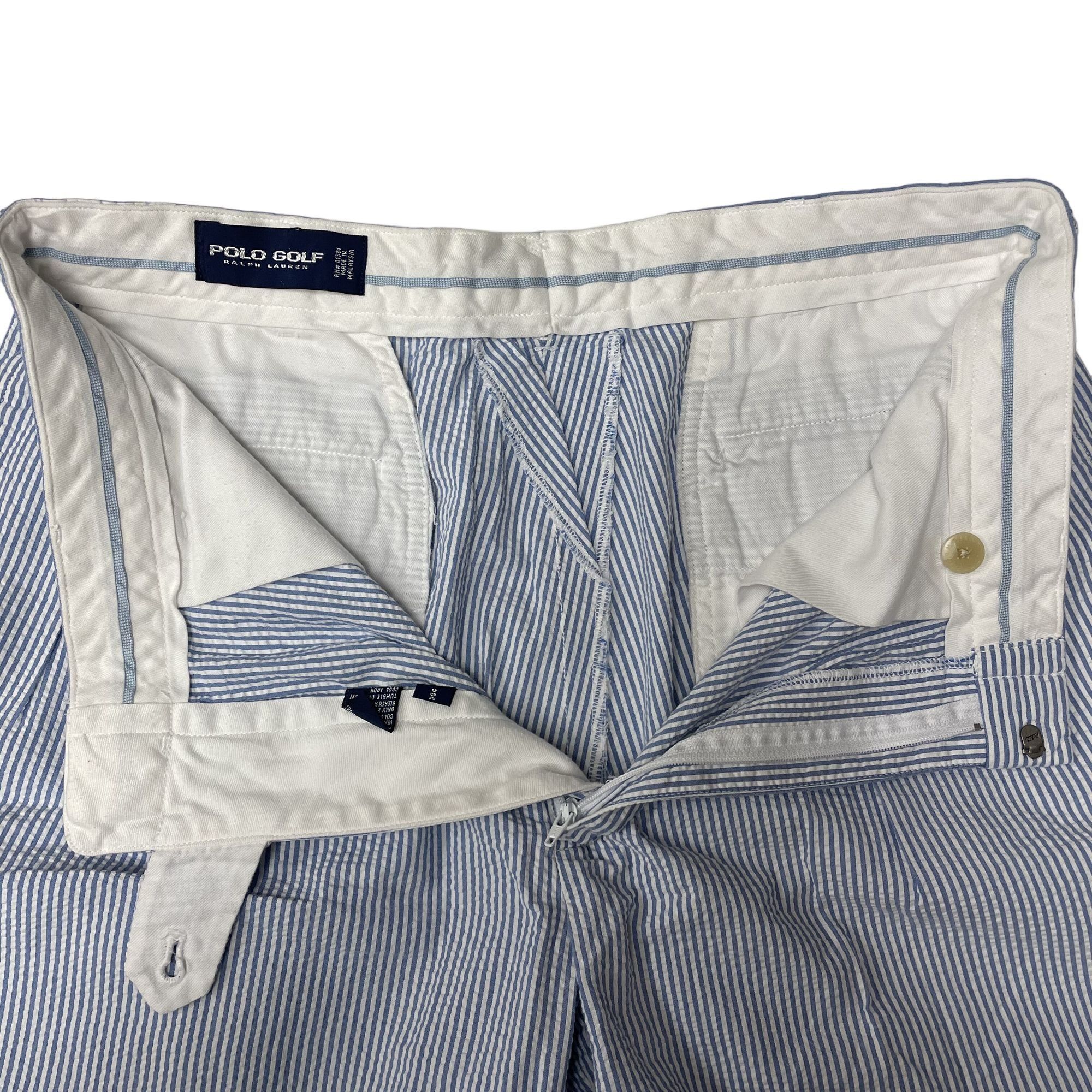 Polo Ralph Lauren POLO Ralph Lauren SEERSUCKER Walking Casual Golf Shorts Size US 35 - 4 Thumbnail