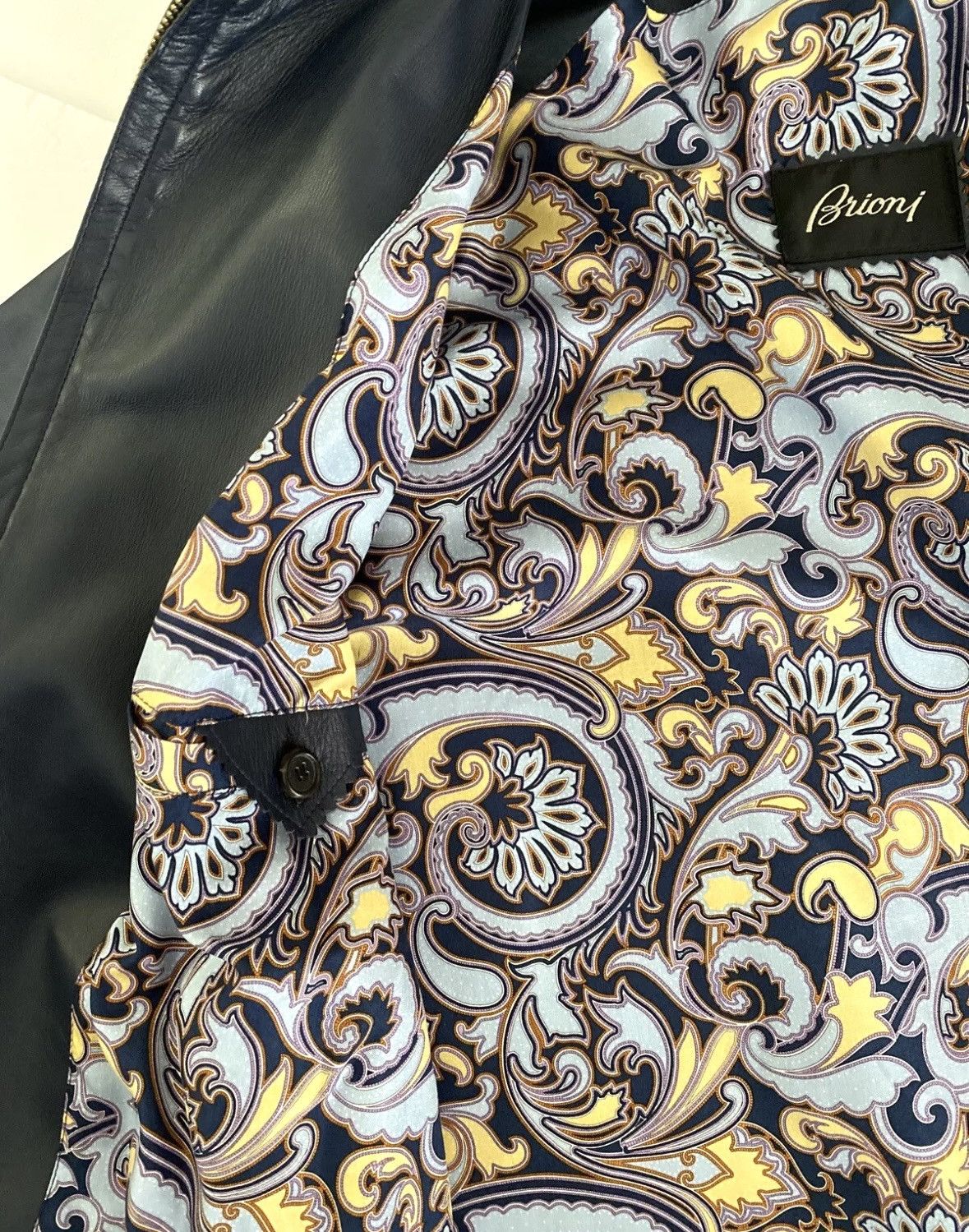 Brioni Brioni Jacket With Leather Trim Size US L / EU 52-54 / 3 - 6 Thumbnail