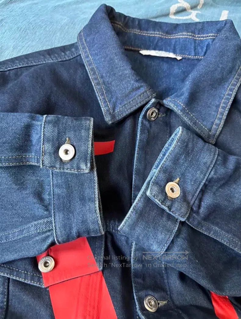 Valentino Valentino Big logo denim jacket Size L / US 10 / IT 46 - 4 Thumbnail