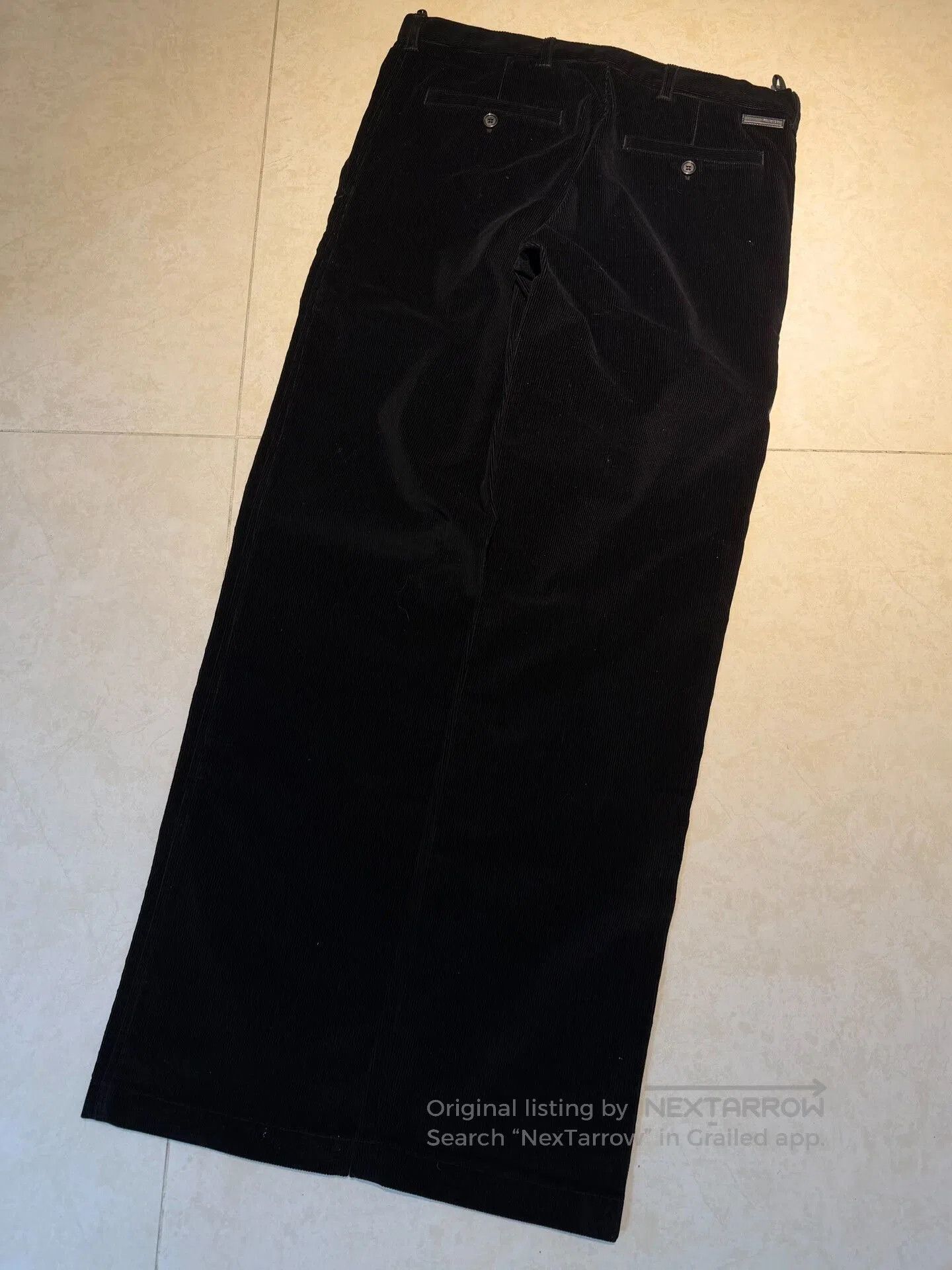 Prada Prada Black Corduroy Straight-Leg Pants. Size US 30 / EU 46 - 2 Thumbnail