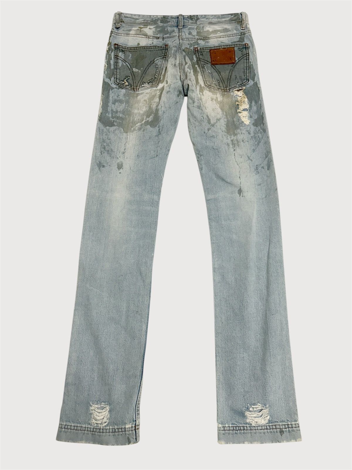 Dolce & Gabbana 2000s Audacious Waxed Denim Jeans Size US 28 / EU 44 - 2 Thumbnail