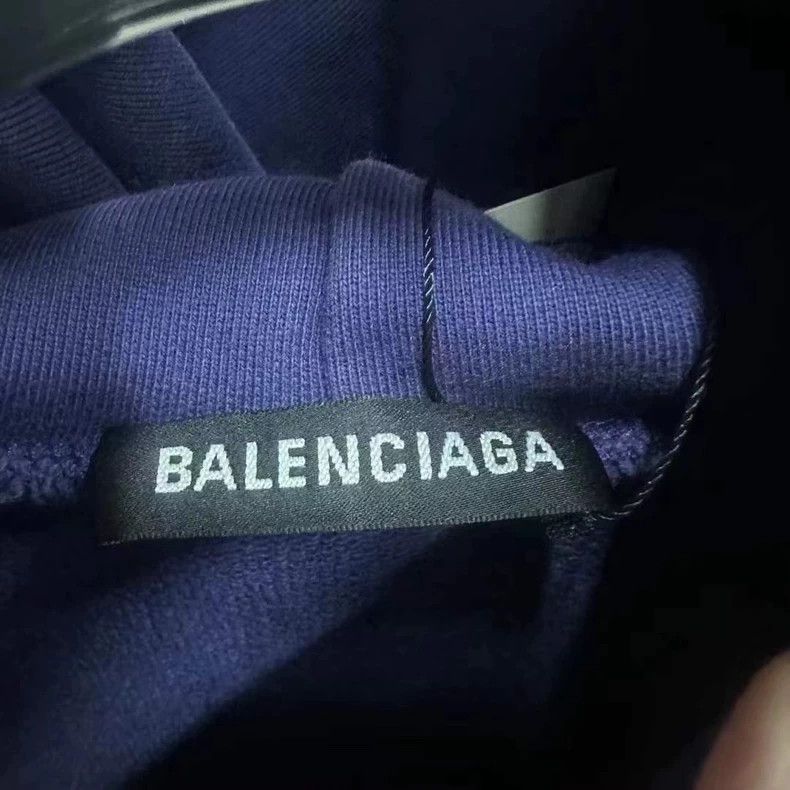 Balenciaga Balenciaga Blue Coke Hoodie 2501-Nextarrow Size US S / EU 44-46 / 1 - 2 Thumbnail