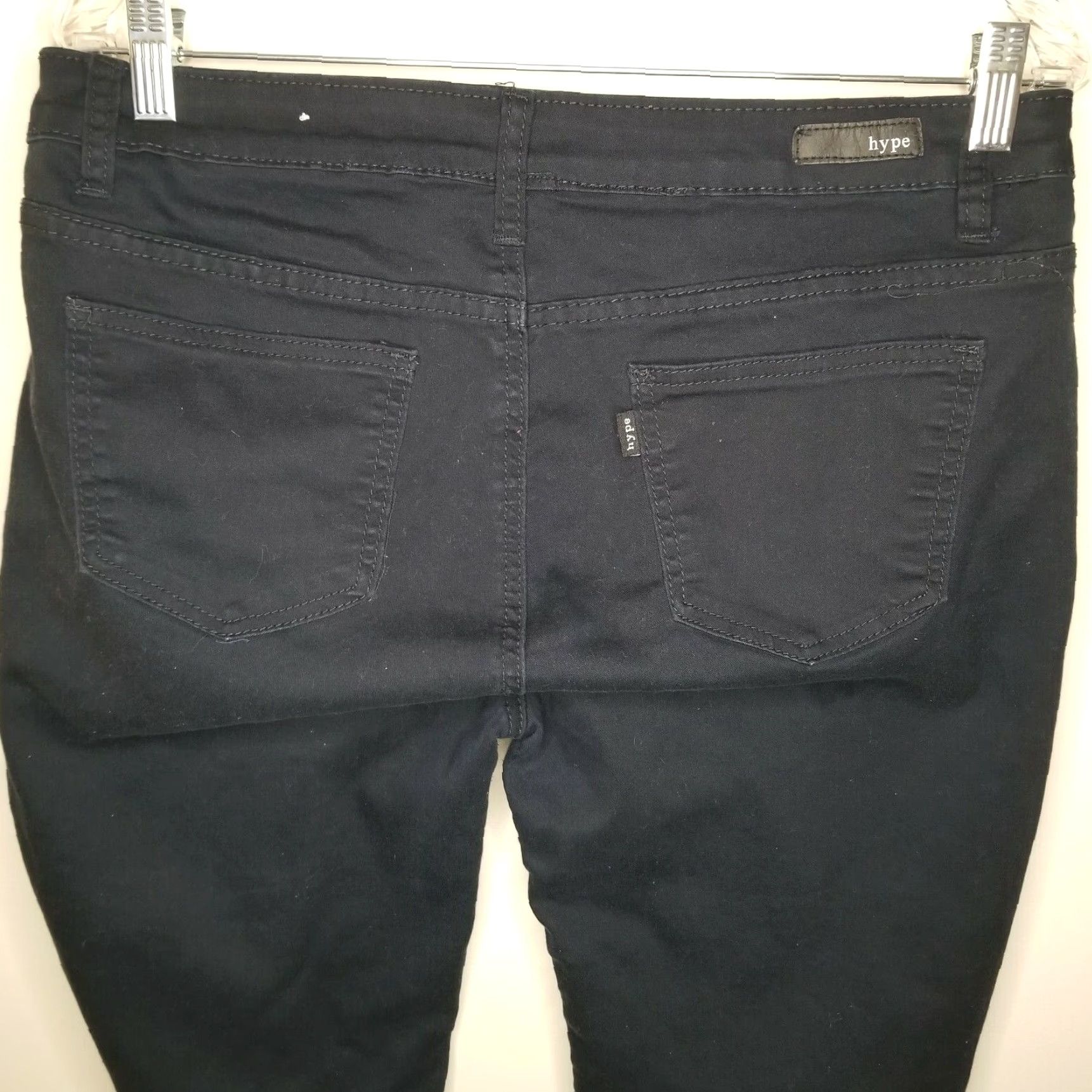 Vintage Hype Womens Cotton Poly Black Pants Size 11 Size 32" / US 10 / IT 46 - 5 Thumbnail
