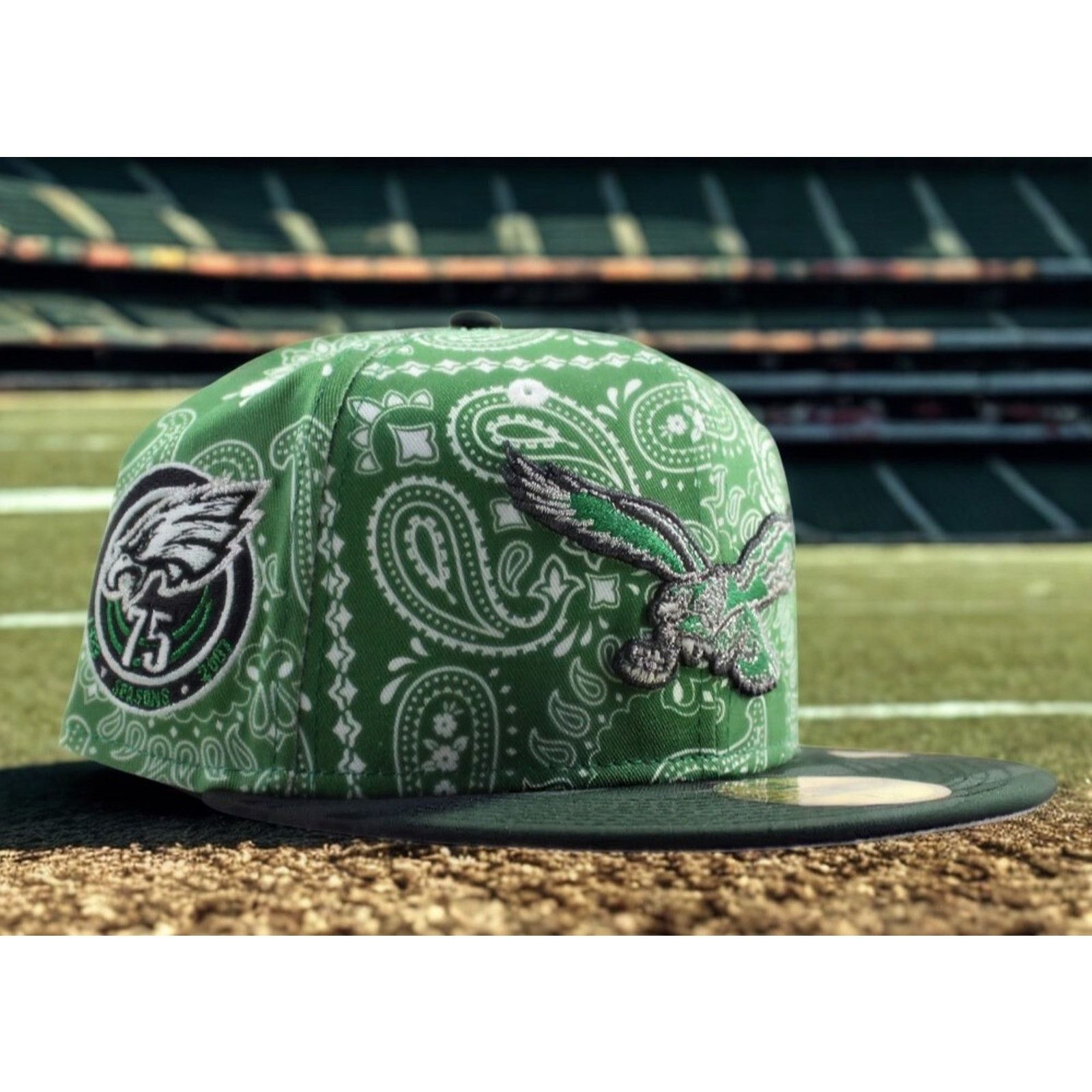 New Era Philadelphia Eagles 75 Years New Era 59FIFTY Hat Sz 7 1/2 Size ONE SIZE - 11 Thumbnail