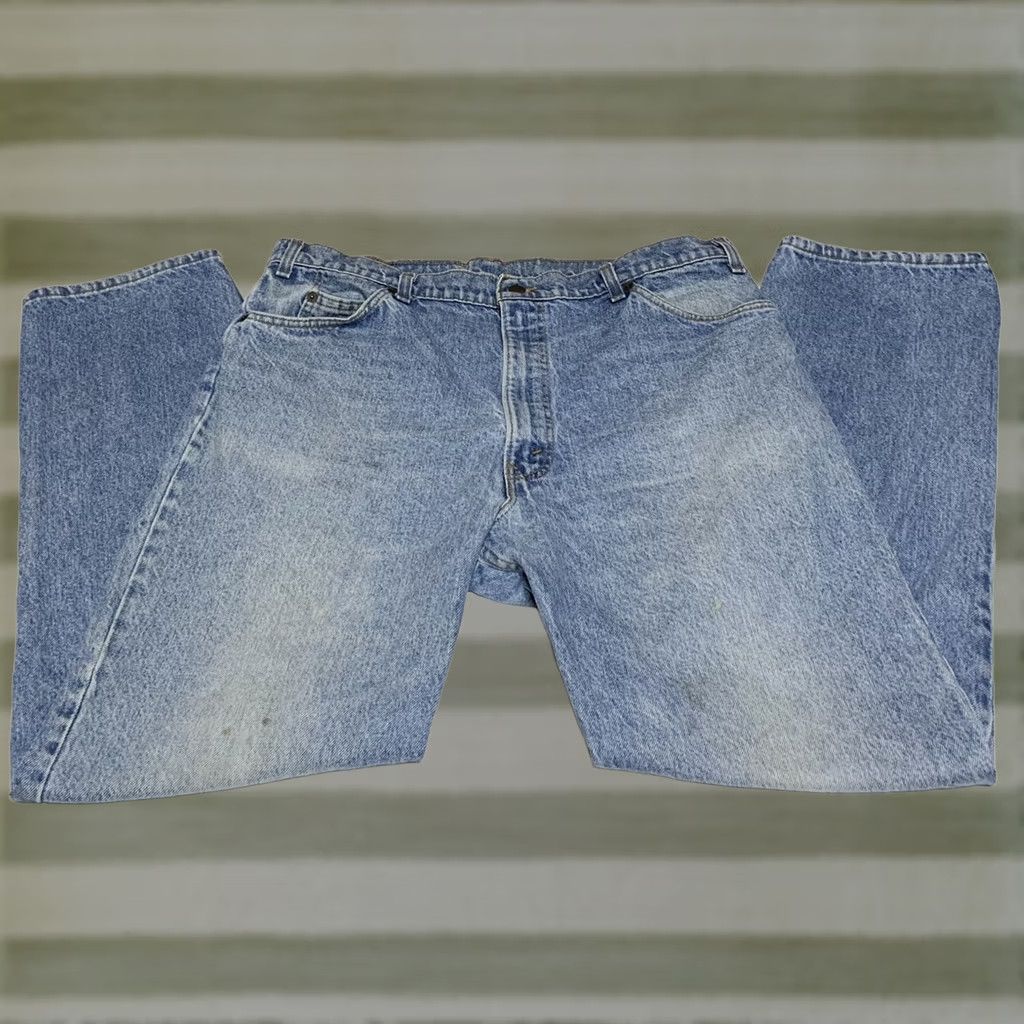 Levi's VINTAGE Levi's 540 Jeans Relaxed 38x31 Blue Denim Leather Tab Pockets 90s Mens Size US 38 / EU 54 - 1 Thumbnail