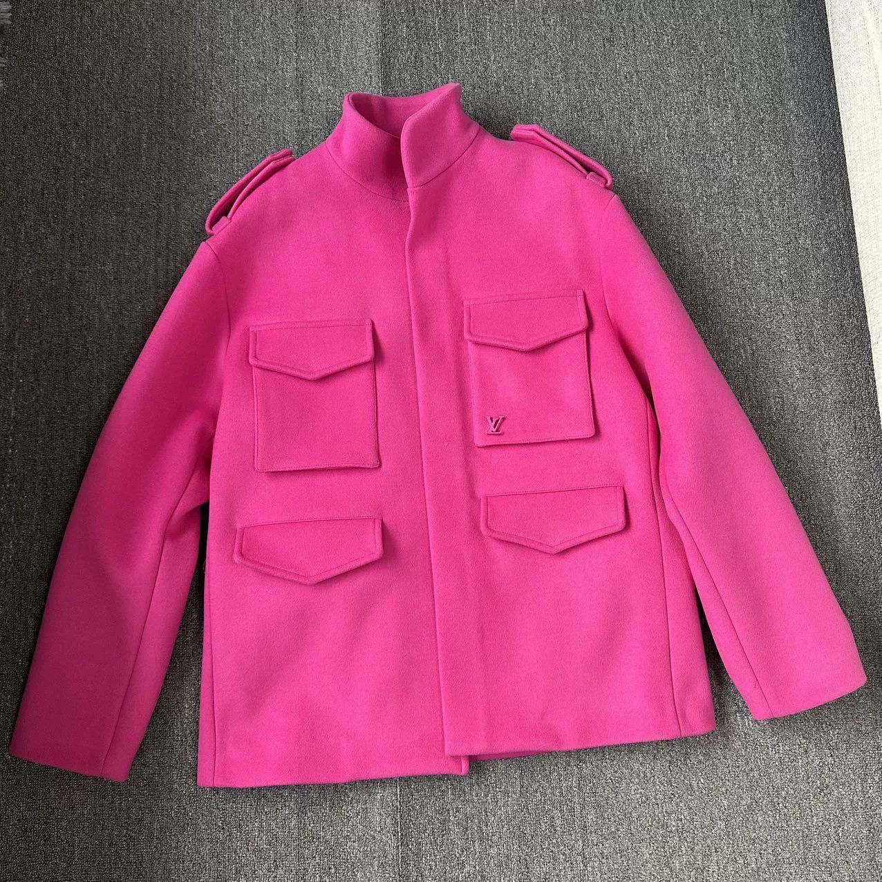 Louis Vuitton Pink Wool Coat