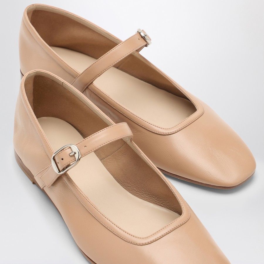 Le Monde Beryl o1d2blof0824 Leather Mary Jane Ballerina in Beige Size US 6.5 / IT 36.5 - 5 Thumbnail