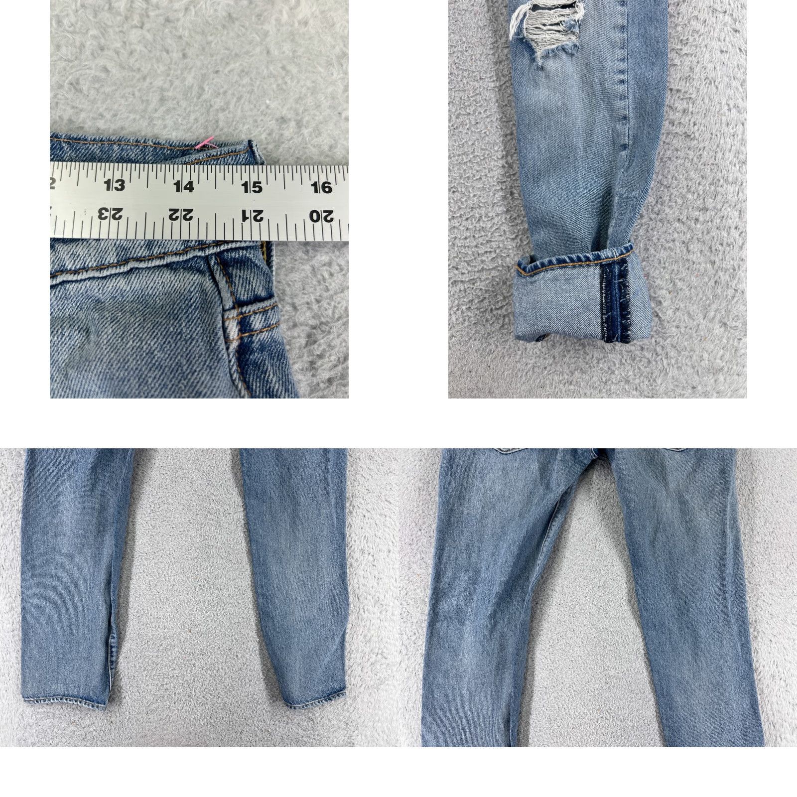 Levi's Levi's Jeans Men 30 Blue Denim Distressed 5-Pocket Slim Regular Size 30x28 Cotton Blue Jeans Size US 30 / EU 46 - 10 Thumbnail
