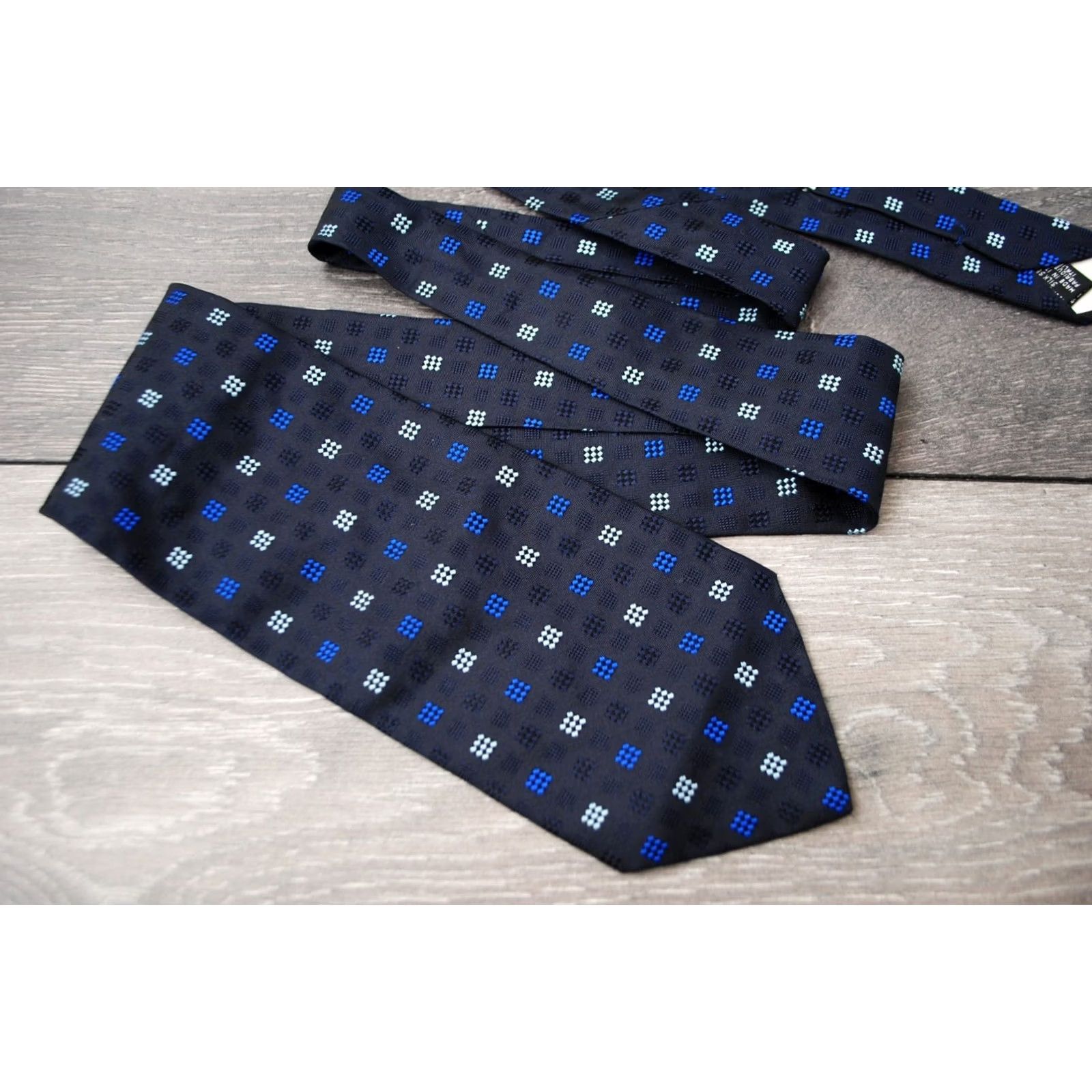 Dolce & Gabbana DOLCE&GABBANA DARK BLUE GEOMETRIC PATTERN 100% SILK TIE MENS NECKTIE ITALY Size ONE SIZE - 3 Thumbnail