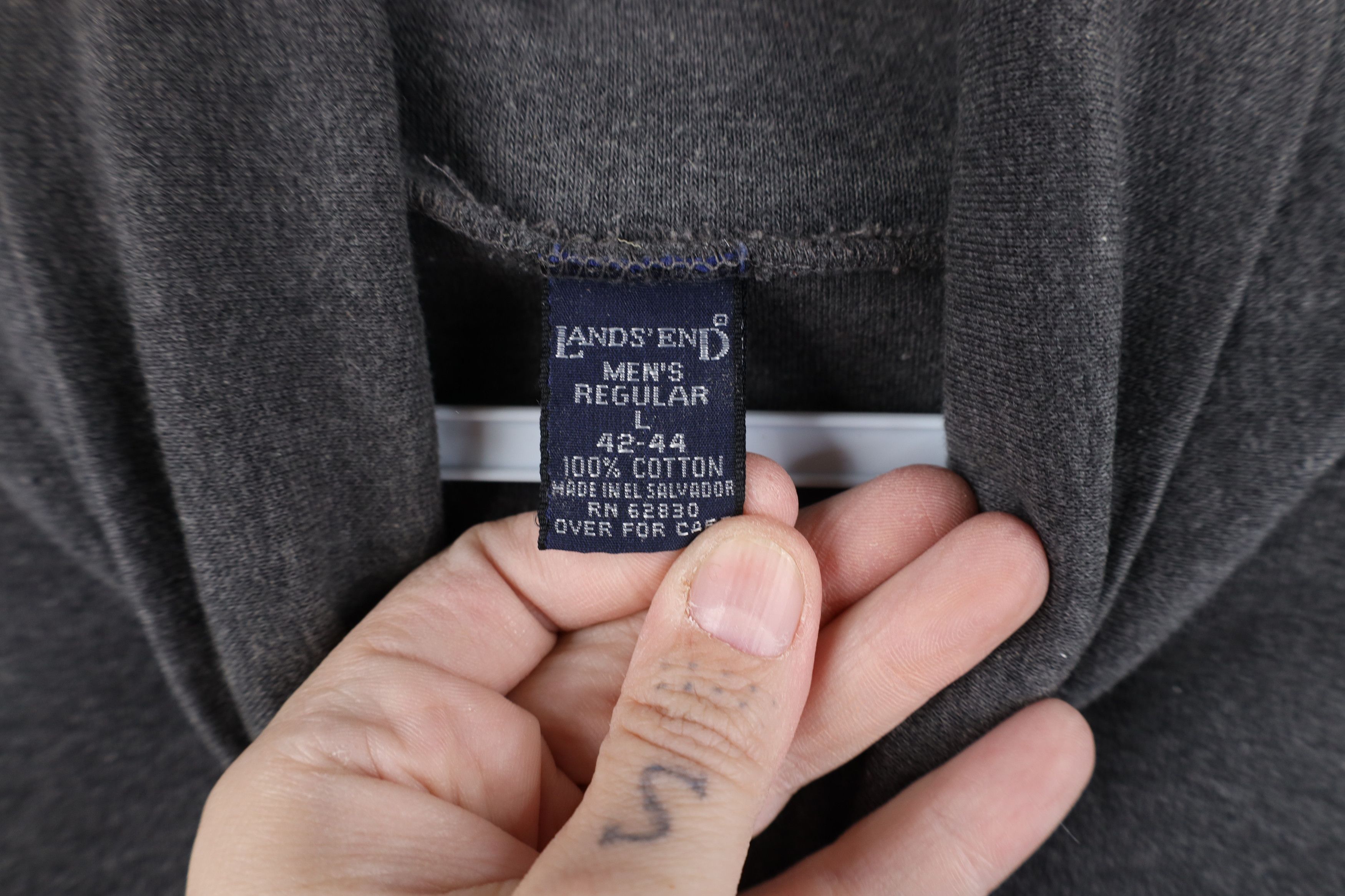 Lands' End Vintage 90s Lands End Long Sleeve Turtleneck T-Shirt Gray Size US L / EU 52-54 / 3 - 7 Thumbnail