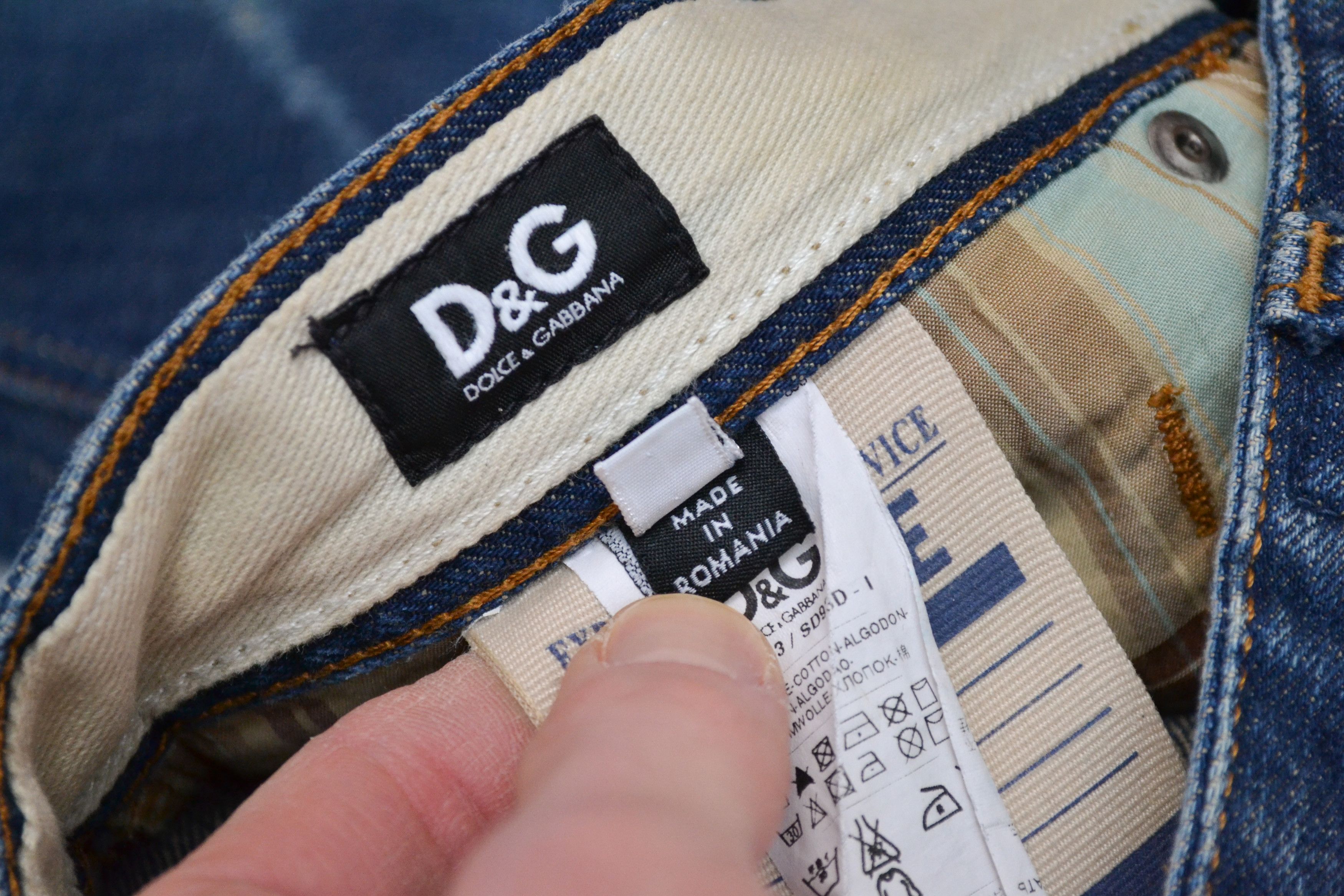 Dolce & Gabbana D&G Dolce&Gabbana Designer Men’s Blue Jeans Denim Pants Size US 33 - 5 Thumbnail