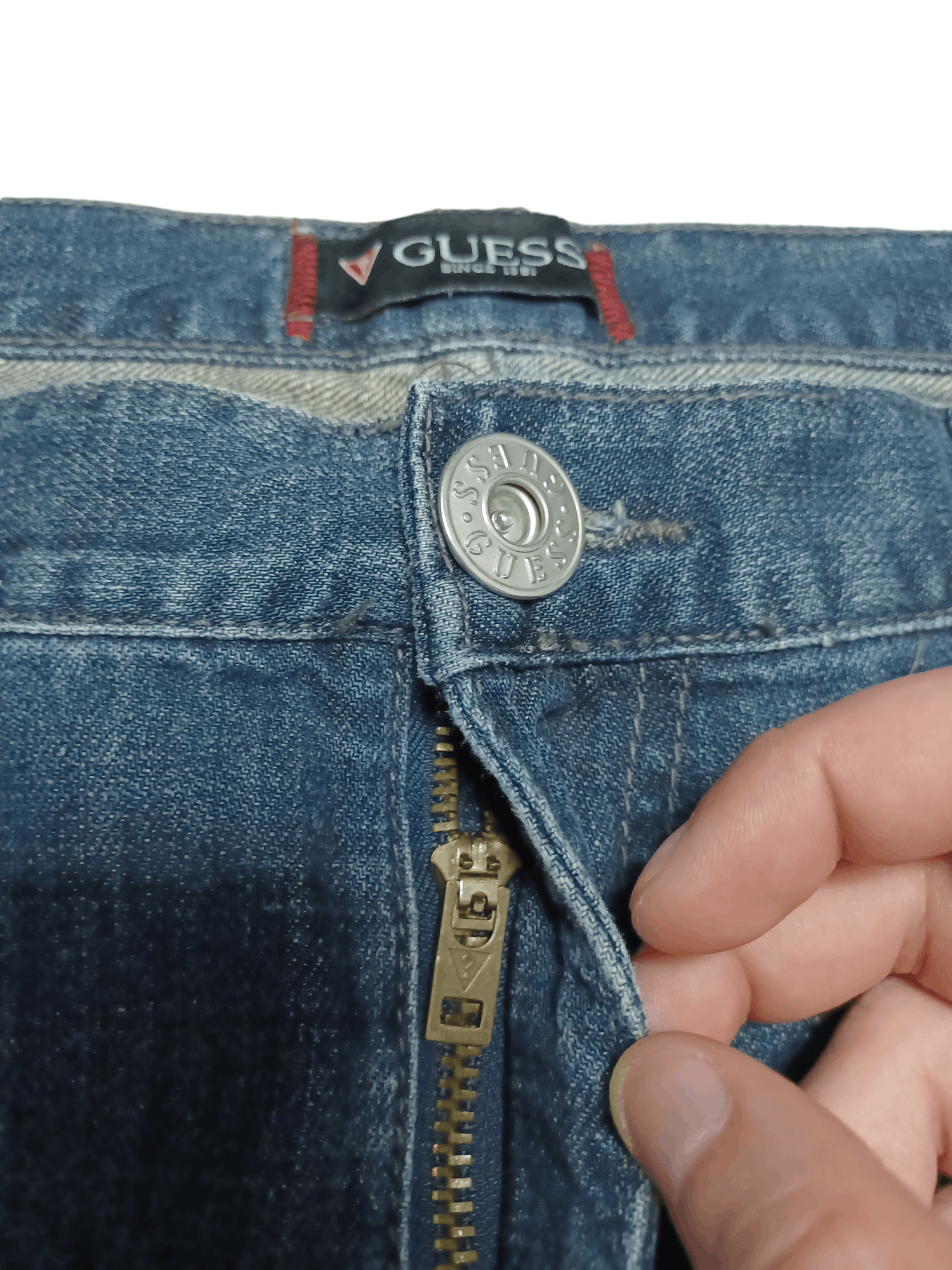 Guess GUESS DISTRESSED AVANT GARDE STRAIGHT JEANS DENIM Size US 40 / EU 56 - 6 Thumbnail