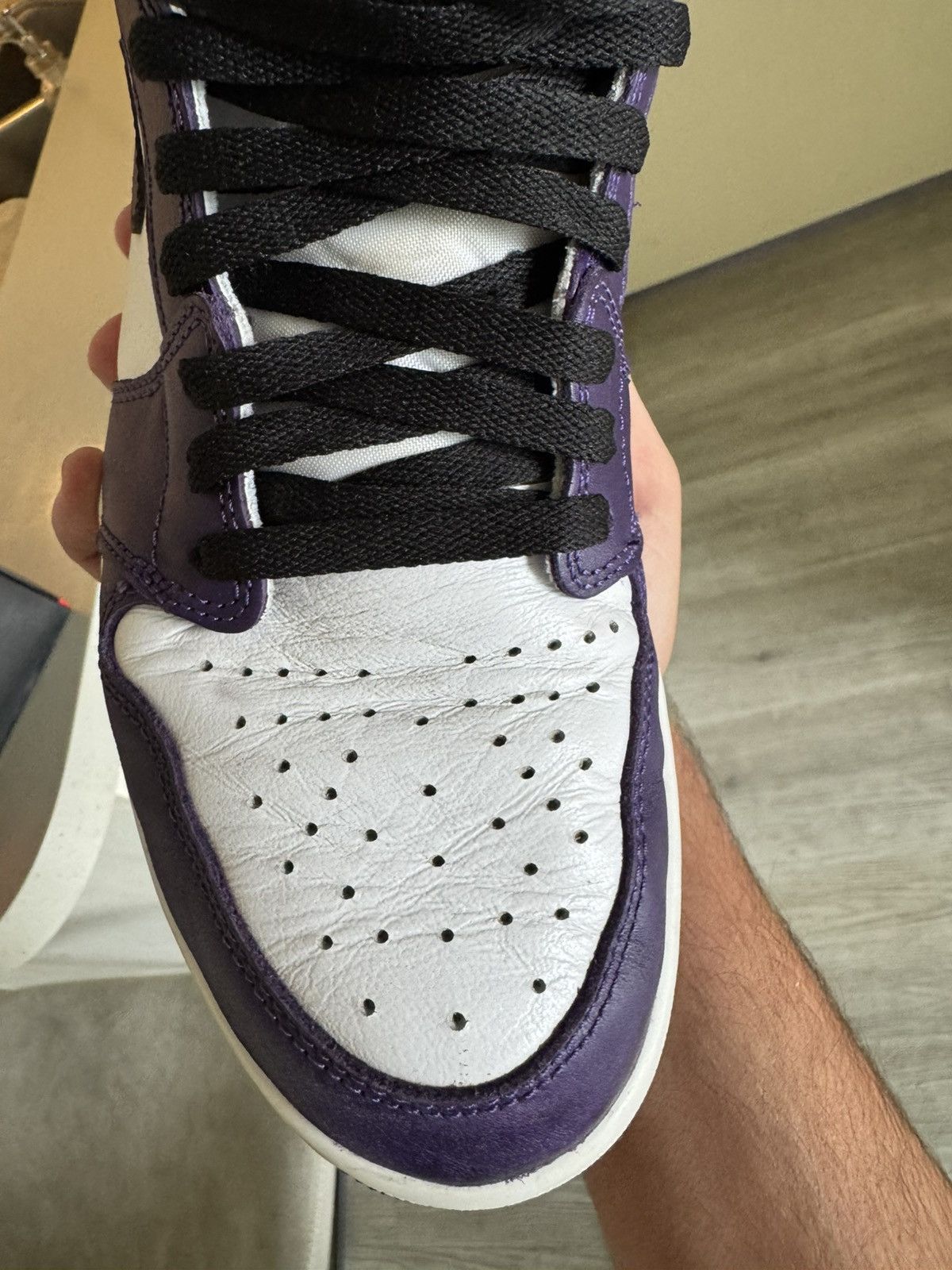 Jordan Brand × Nike Jordan 1 Retro High Court Purple Size US 11 / EU 44 - 8 Thumbnail