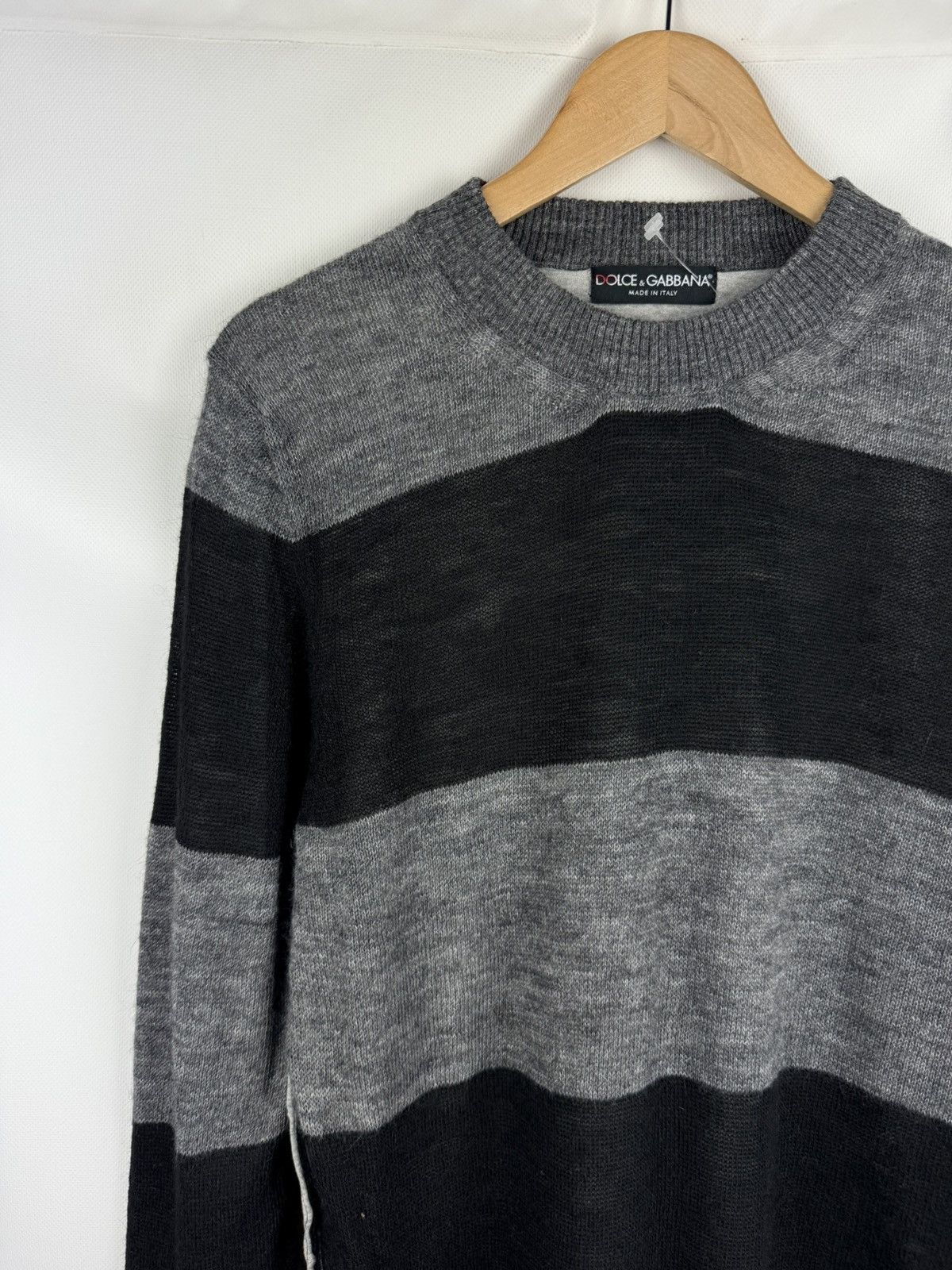 Dolce & Gabbana Dolce & Gabbana Avant-garde Striped Wool Sweater Pullover Size US M / EU 48-50 / 2 - 4 Thumbnail