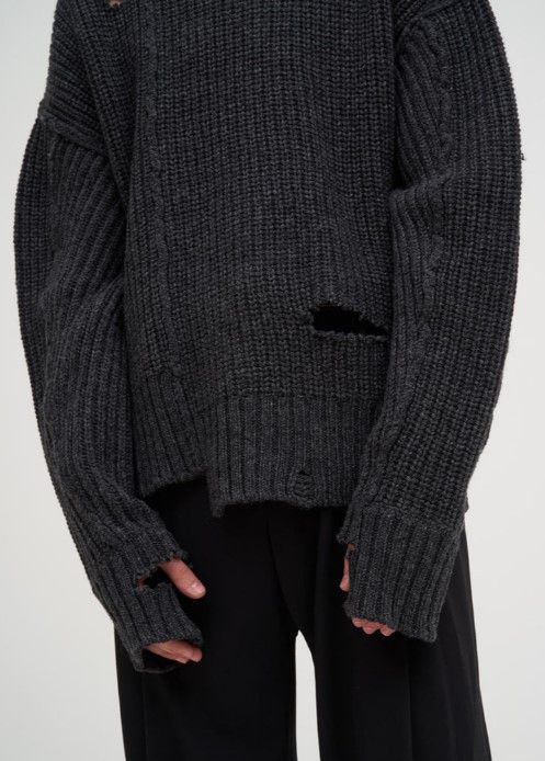 Ambush Design × Japanese Brand AMBUSH gray nobo distressed knit sweater. Size 1 Size US S / EU 44-46 / 1 - 2 Thumbnail