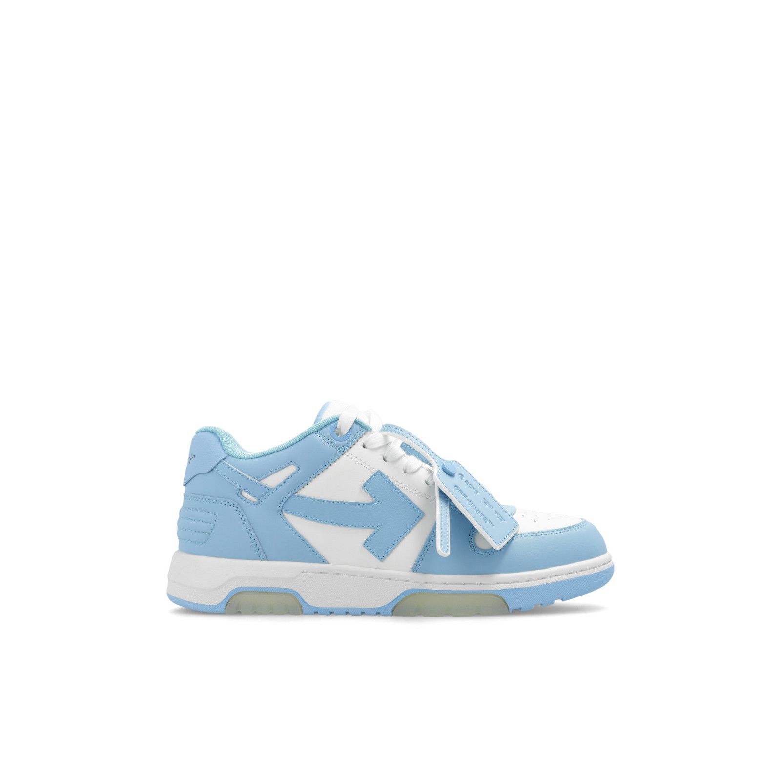 OFF-WHITE Out Of Office Blue Leather Sneakers New & Authenti