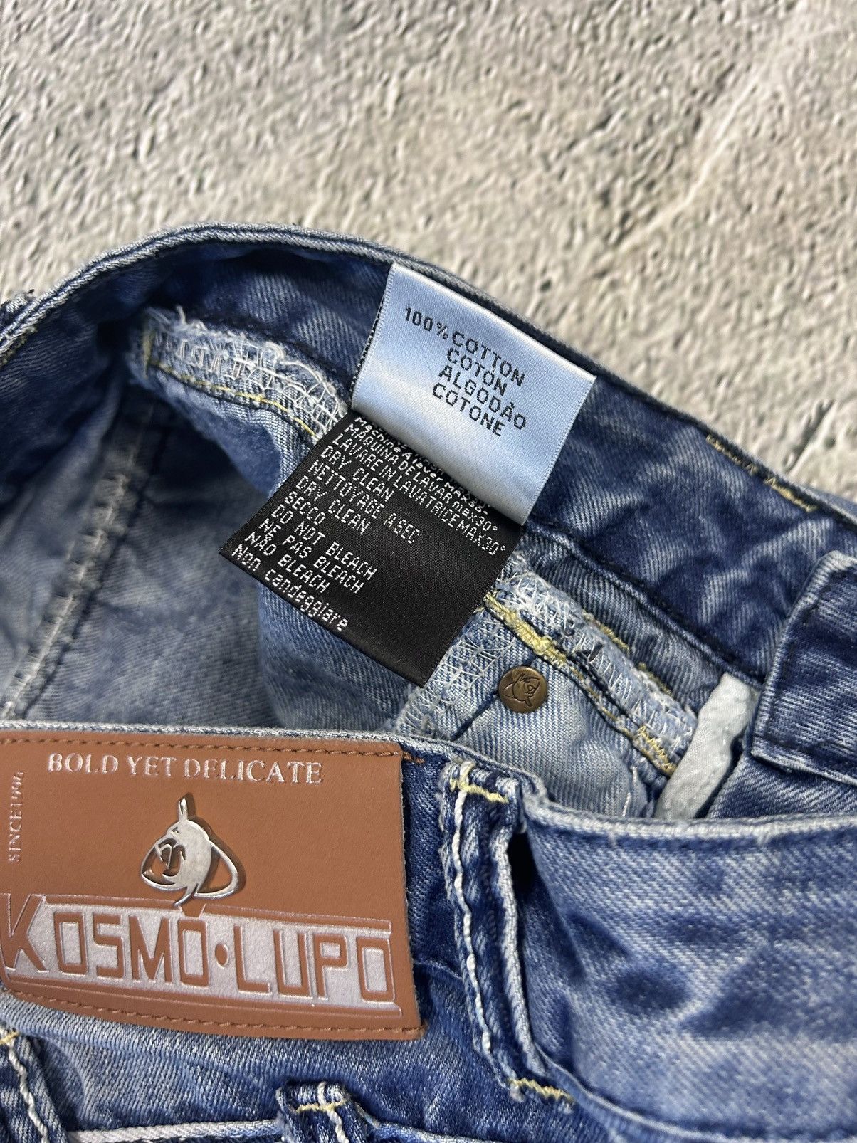 Japanese Brand × Vintage Japanese Brand Kosmo Lupo jeans big logo Vintage Swag Y2K Size US 30 / EU 46 - 7 Thumbnail