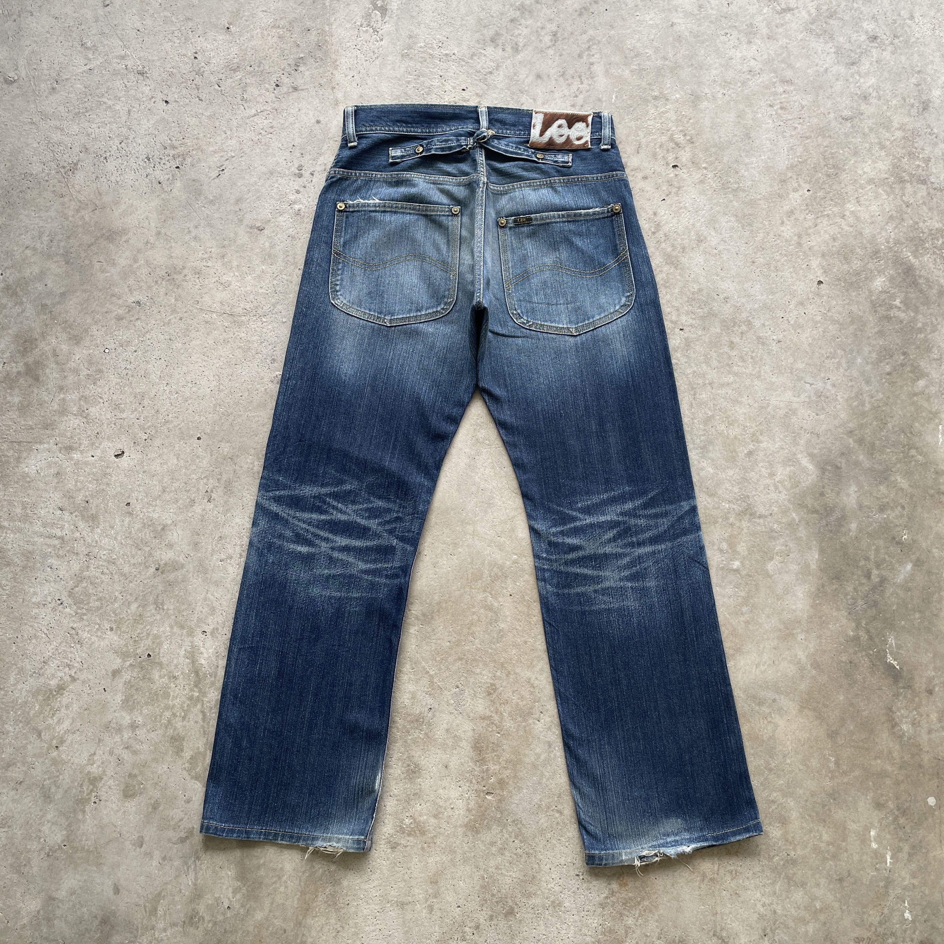 Japanese Brand Vintage Lee Japan Jeans Buckle Denim Pants Faded W32x30.5 Size US 32 / EU 48 - 12 Thumbnail