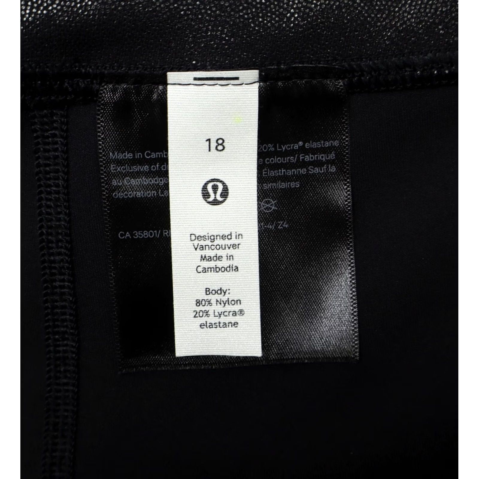 Lululemon Lululemon Align Pant Women's 25" Inseam Black Size 18 High Rise Leggings Shine Foil Print Flecked Pattern Size 40" / US 18 - 5 Thumbnail