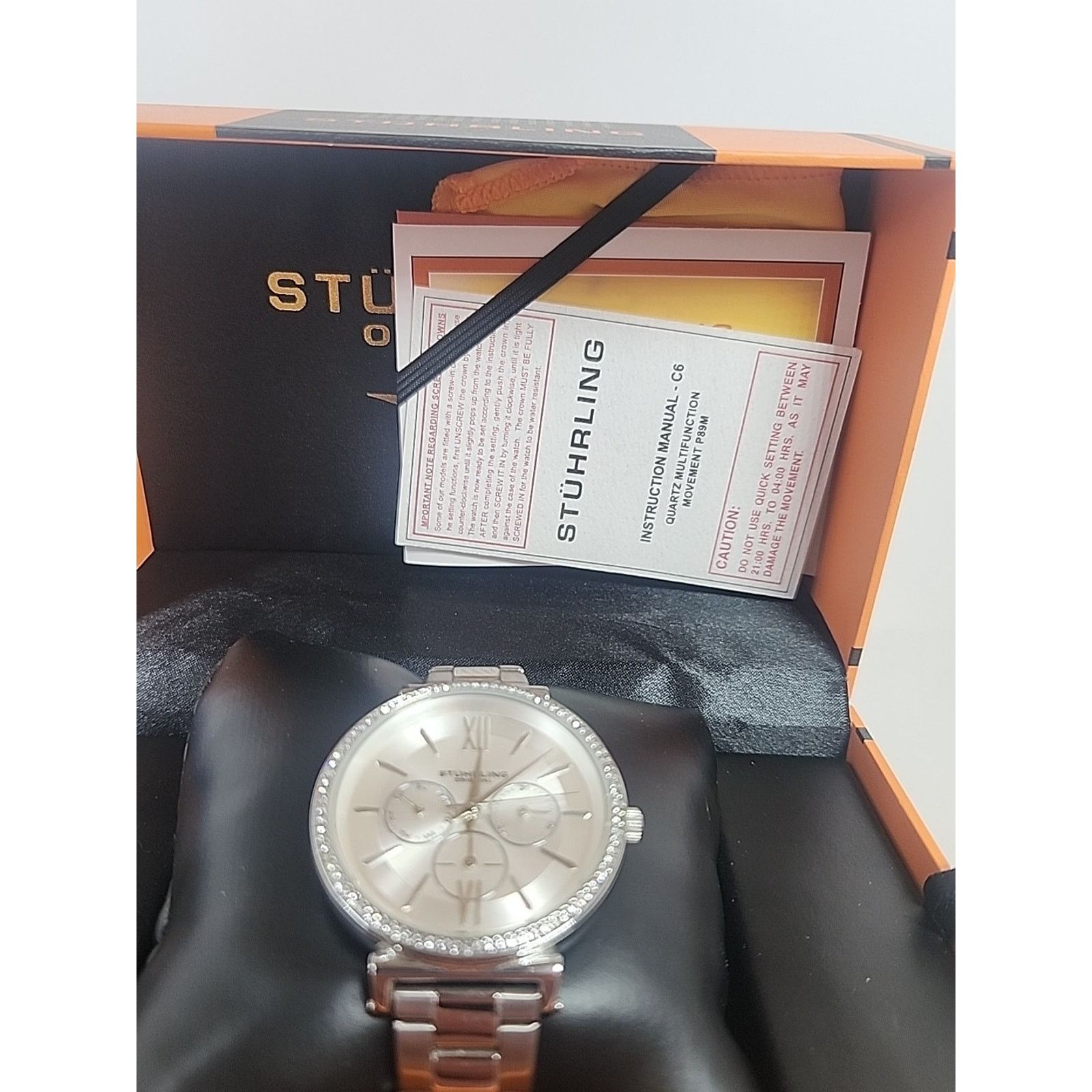 Other Stuhrling Original Women's Stainless Crystals Watch 143723 Size ONE SIZE - 4 Thumbnail