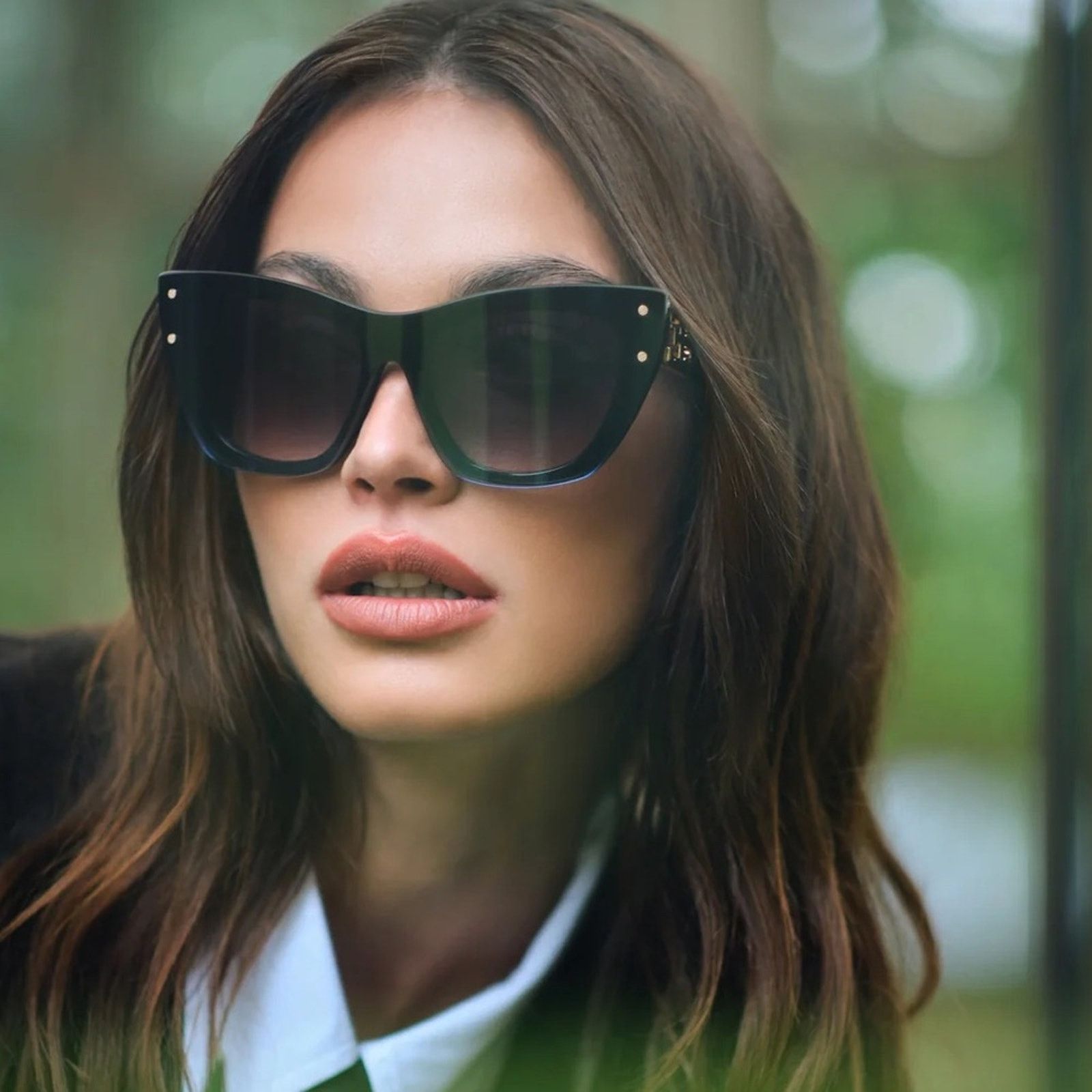 Bugatti New! BUGATTI 48L-BK Elegant Cat Eye Luxury Black Sunglasses Size ONE SIZE - 2 Thumbnail