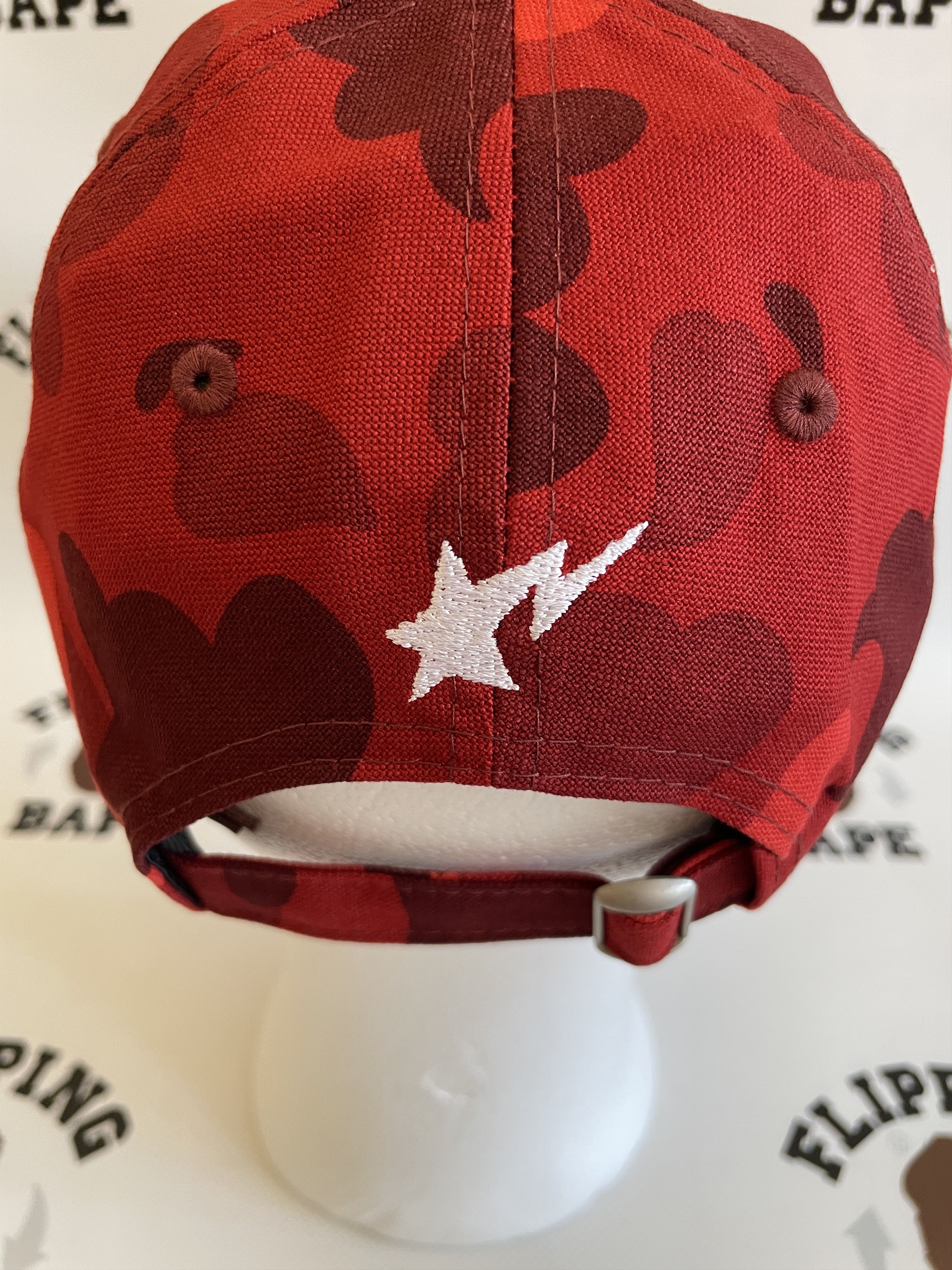 Bape BAPE NEW ERA COLOR CAMO APE HEAD 9TWENTY CAP RED Size ONE SIZE - 6 Thumbnail