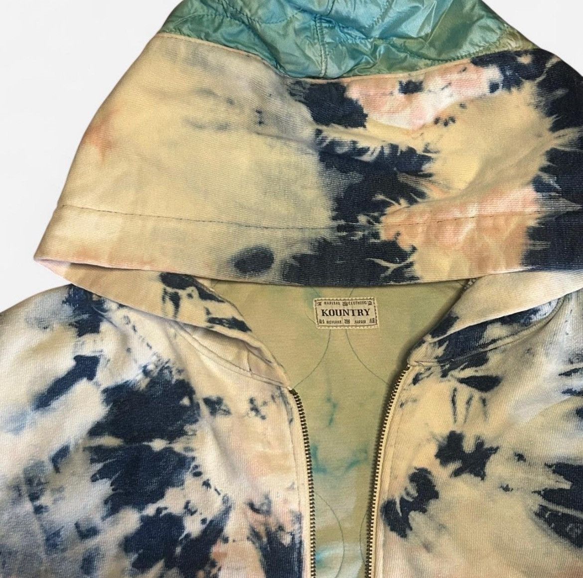 Kapital Kountry KAPITAL Ashbury Shell-Panelled Tie-Dyed Zip-Up Hoodie Size US L / EU 52-54 / 3 - 2 Thumbnail