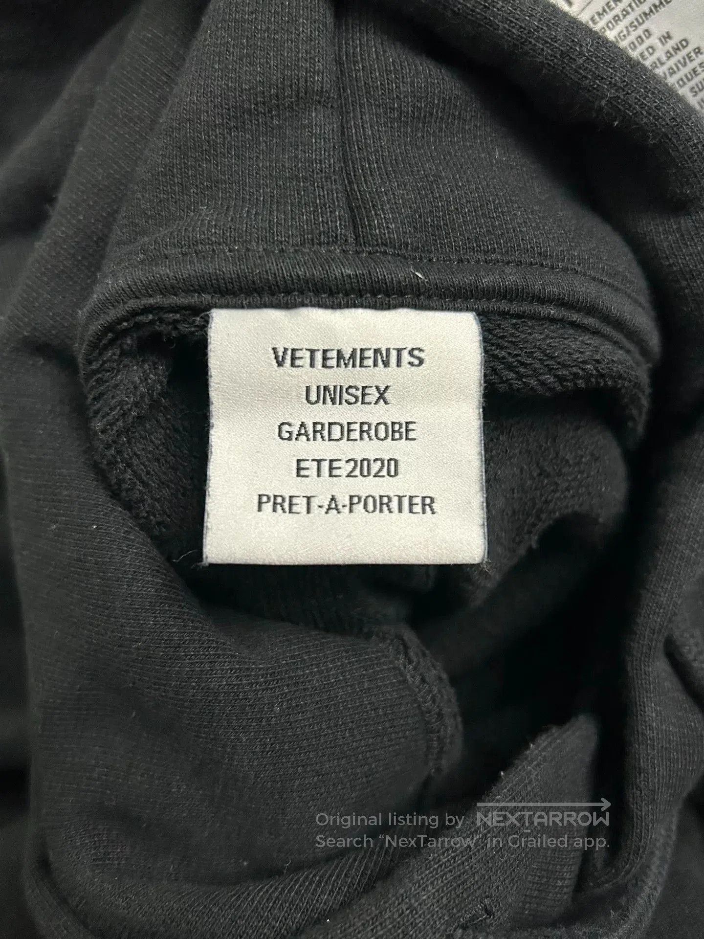 Vetements Vetements Logo Black Hoodie Size M. Size US M / EU 48-50 / 2 - 5 Thumbnail