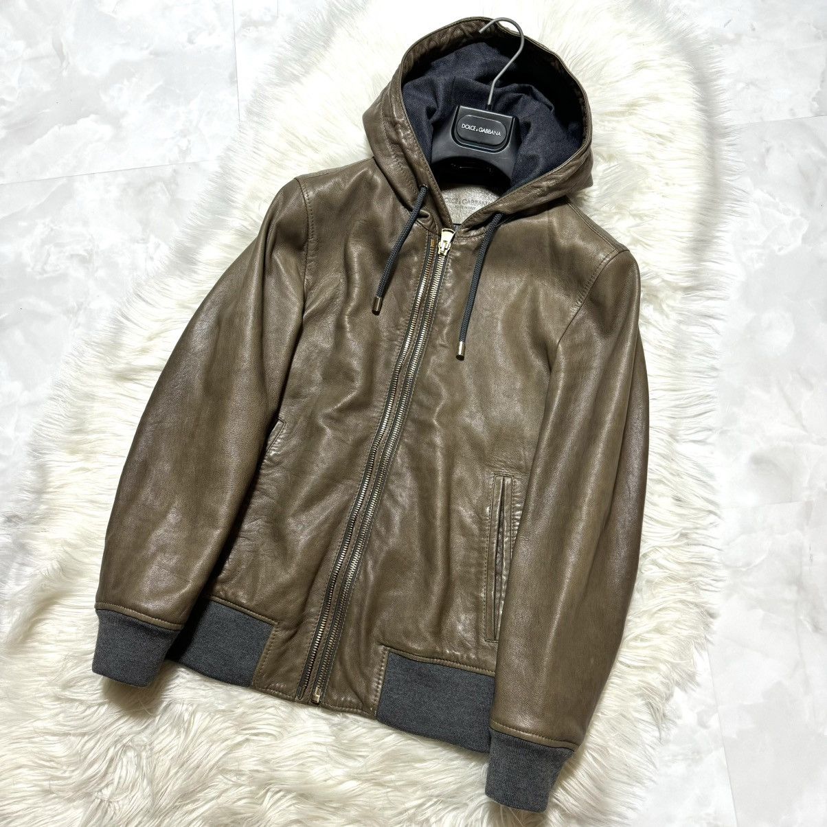 Dolce & Gabbana recent model Dolce & Gabbana hooded ZIP UP leather jacket Size US S / EU 44-46 / 1 - 5 Thumbnail