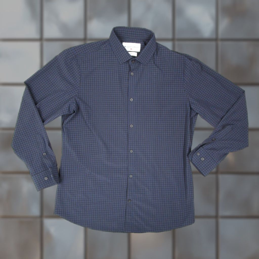 Mizzen+Main Mizzen+Main Shirt Men XL Trim Fit Blue Check Leeward Stretch Long Sleeve Button Up Size US XL / EU 56 / 4 - 1 Thumbnail