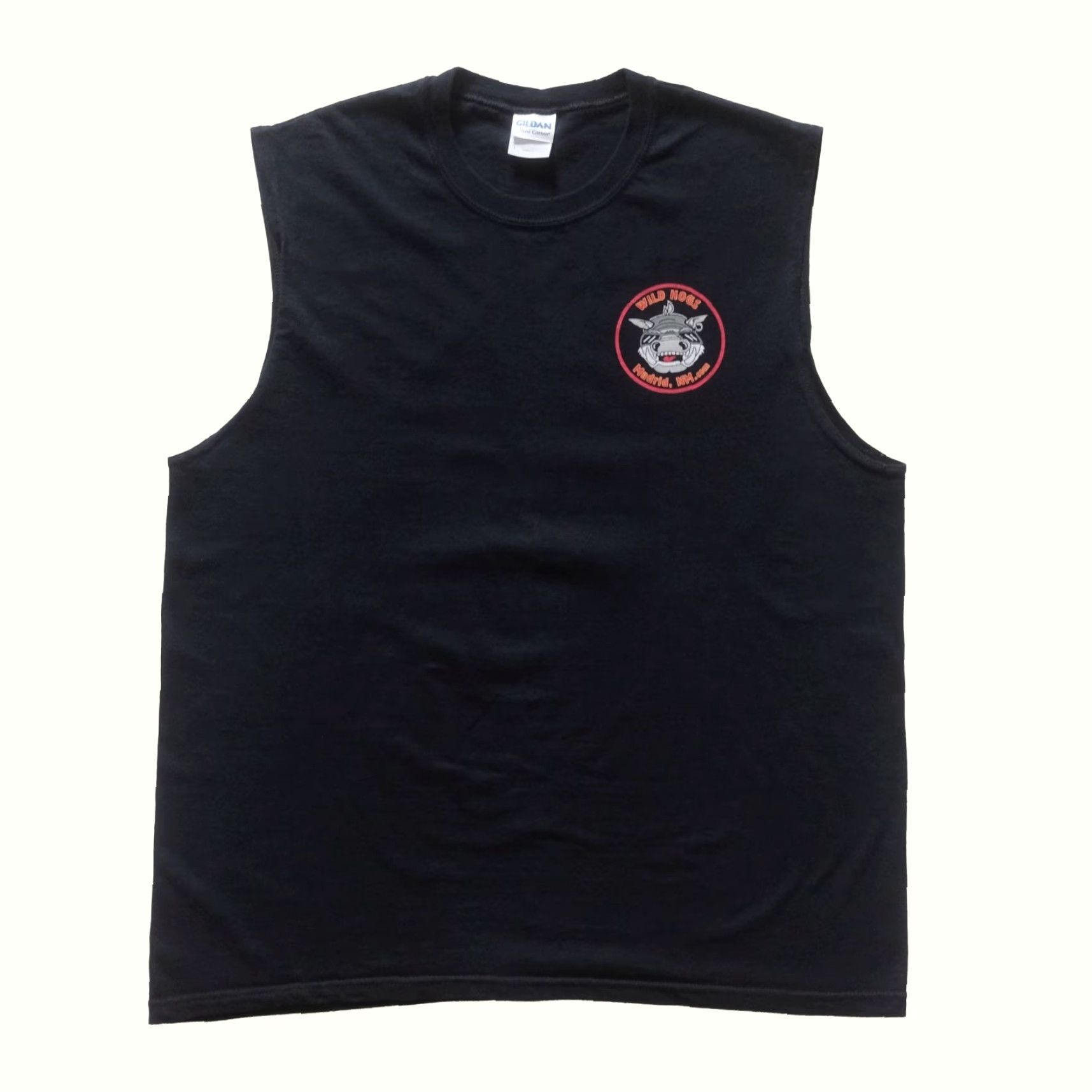 Gildan VINTAGE MOTORCYCLE 90s Y2K WILD HOGS LIGHTING SLEEVELESS T SHIRT Gildan Ultra Cotton Men SZ L Black Cotton Shirt Size US L / EU 52-54 / 3 - 3 Thumbnail