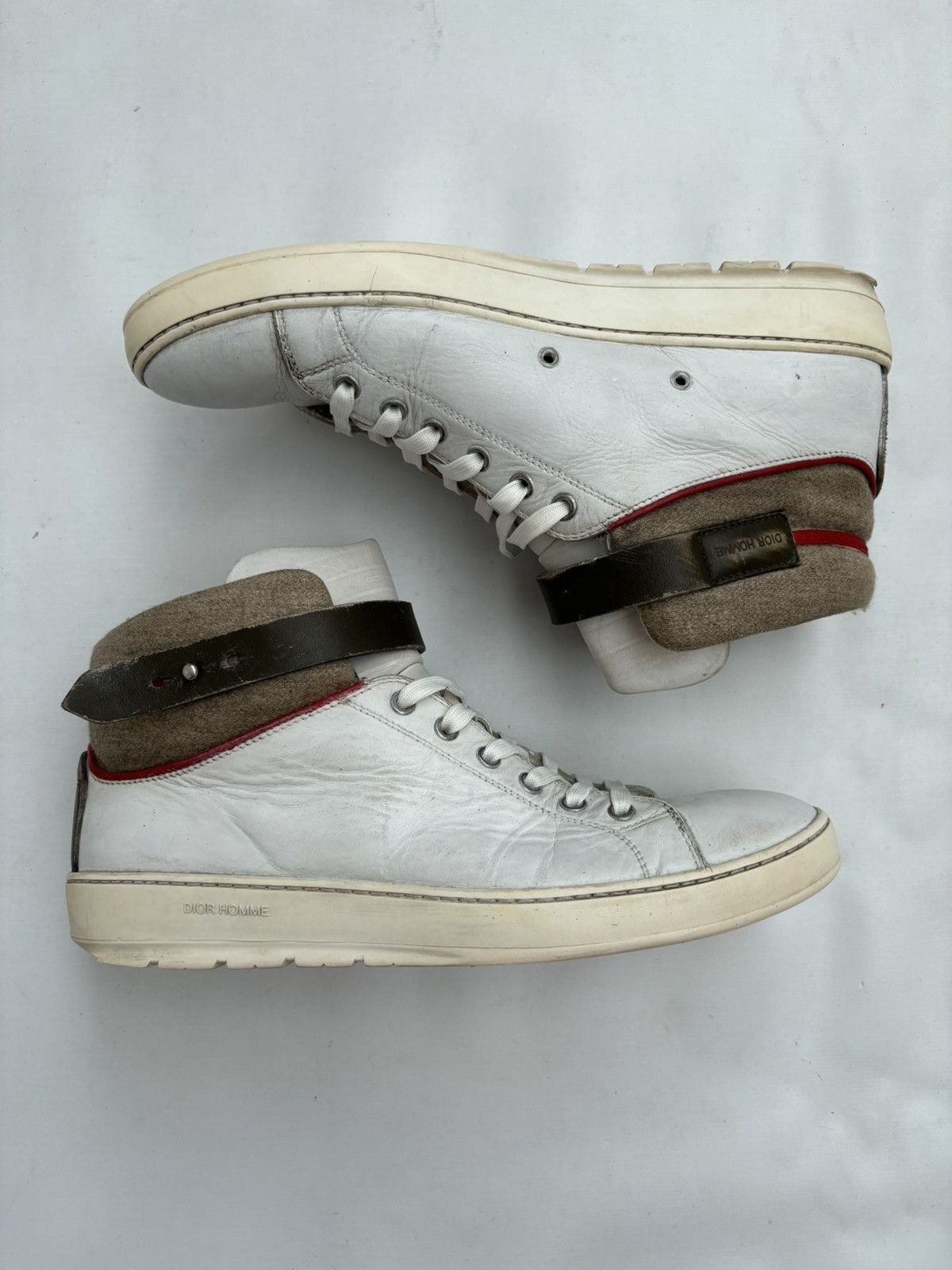 Dior × Hedi Slimane DIOR HOMME Leather High Top Sneakers Size US 7.5 / EU 40-41 - 2 Thumbnail