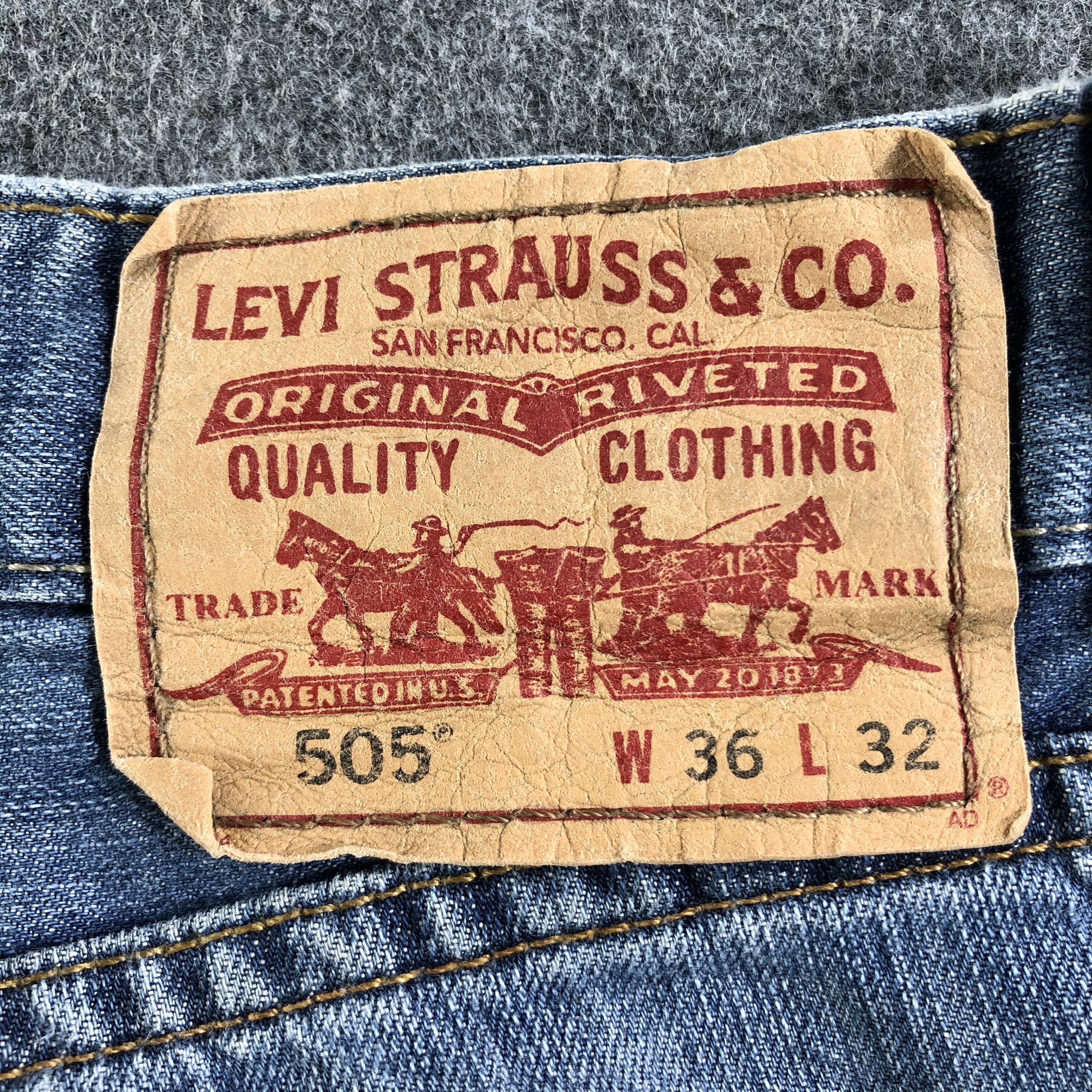 Levi's Vintage Blue Wash Levis 505 Jeans-J3134 Size US 38 / EU 54 - 5 Thumbnail