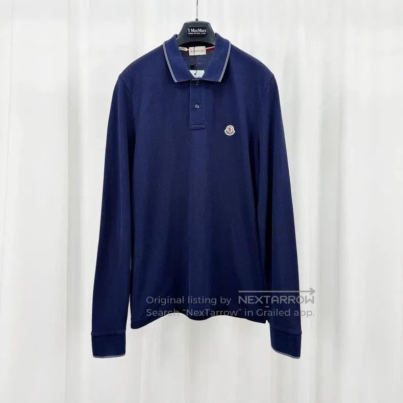 Moncler Moncler Embroidered Logo Long Sleeve Polo. Size US L / EU 52-54 / 3 - 1 Thumbnail