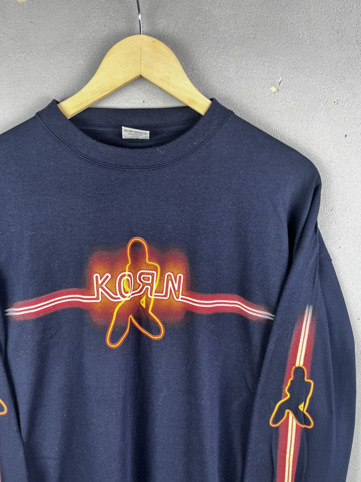 Band Tees Vintage Y2K Korn Neon Stripper Girl Nu Metal Band Longsleeve Size US XL / EU 56 / 4 - 2 Thumbnail