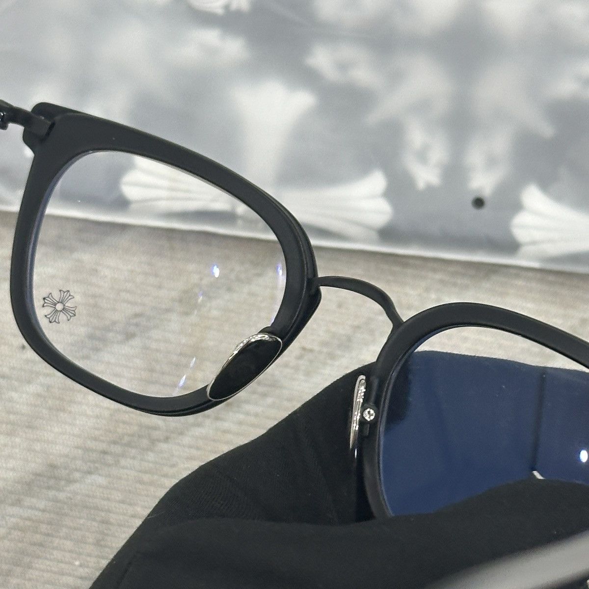 Chrome Hearts CHROME HEARTS STRAPADICTOME MATTE BLACK EYEGLASSES Size ONE SIZE - 13 Thumbnail
