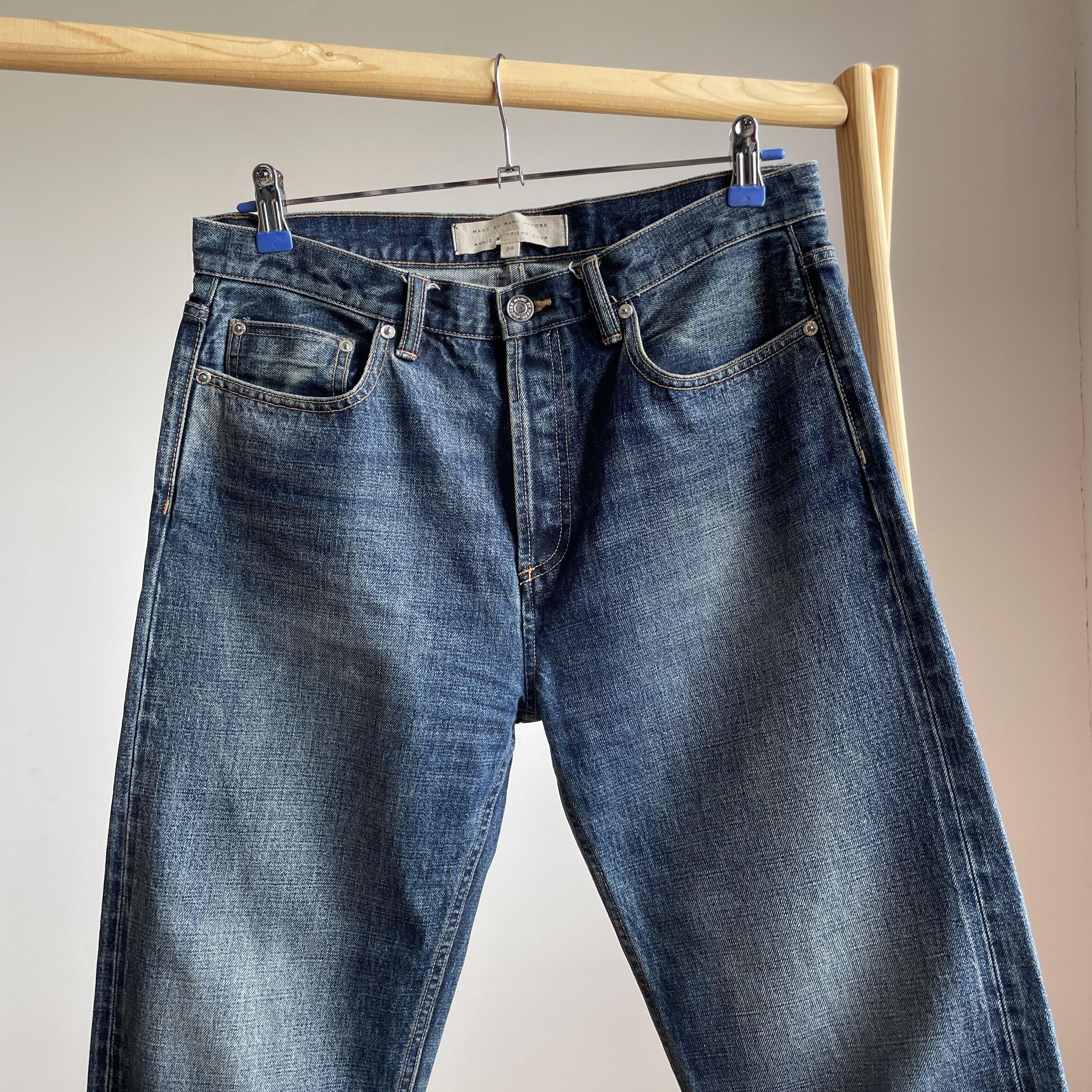 Marc by Marc Jacobs Annie Boyfriend Crop Selvedge Denim Bottoms