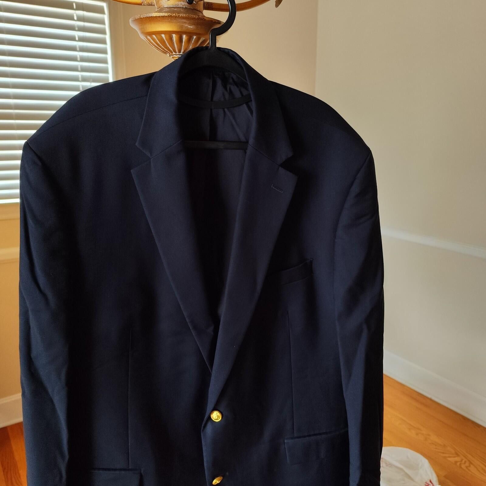 Lauren Ralph Lauren Lauren Ralph Lauren Navy Blue Blazer Gold Buttons 46L Size 46L - 3 Thumbnail