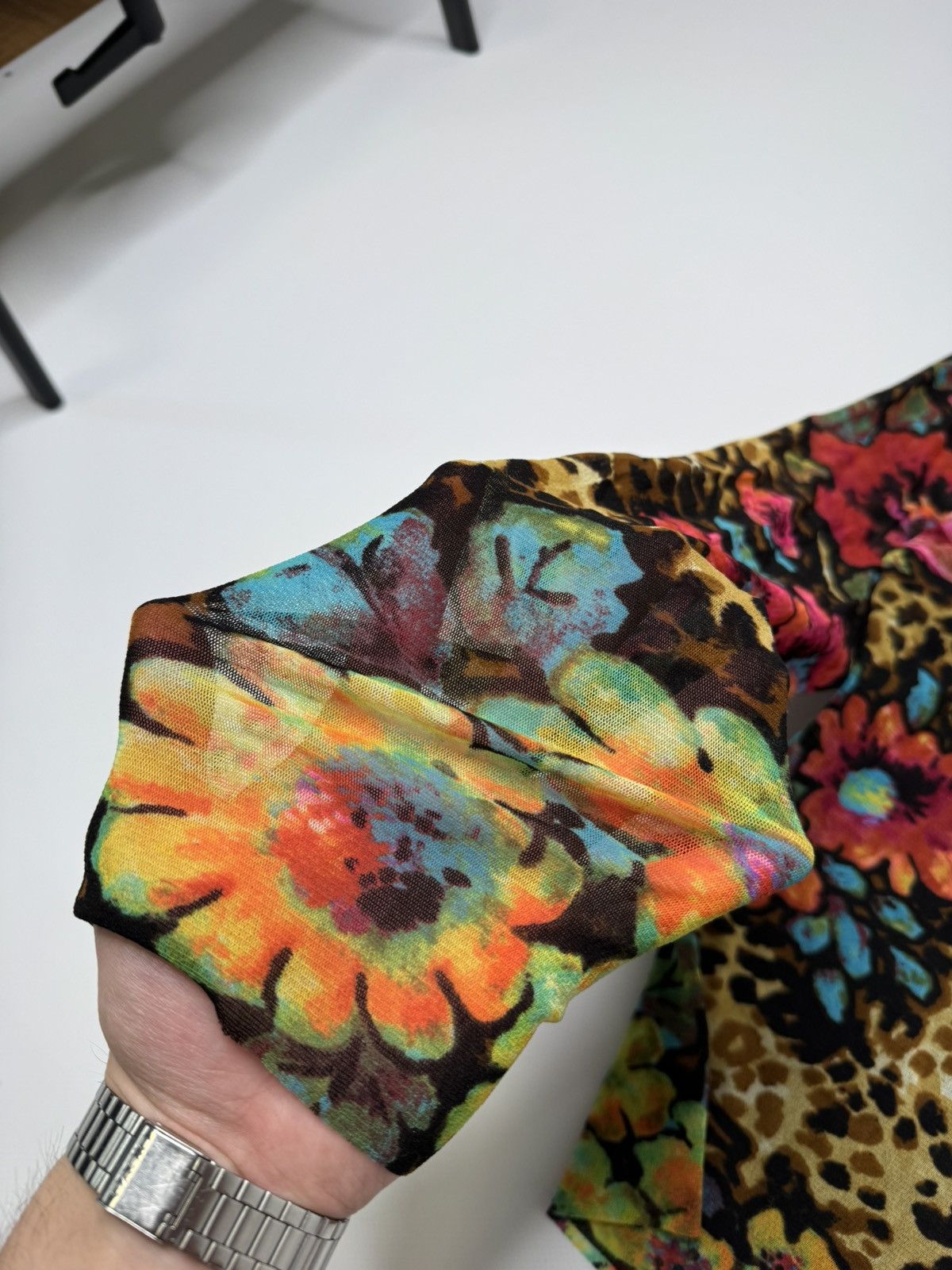 Kenzo Vintage 90s rare Floral Kenzo Jeans Mesh shirt gaultier vibe Size XL / US 12-14 / IT 48-50 - 8 Thumbnail