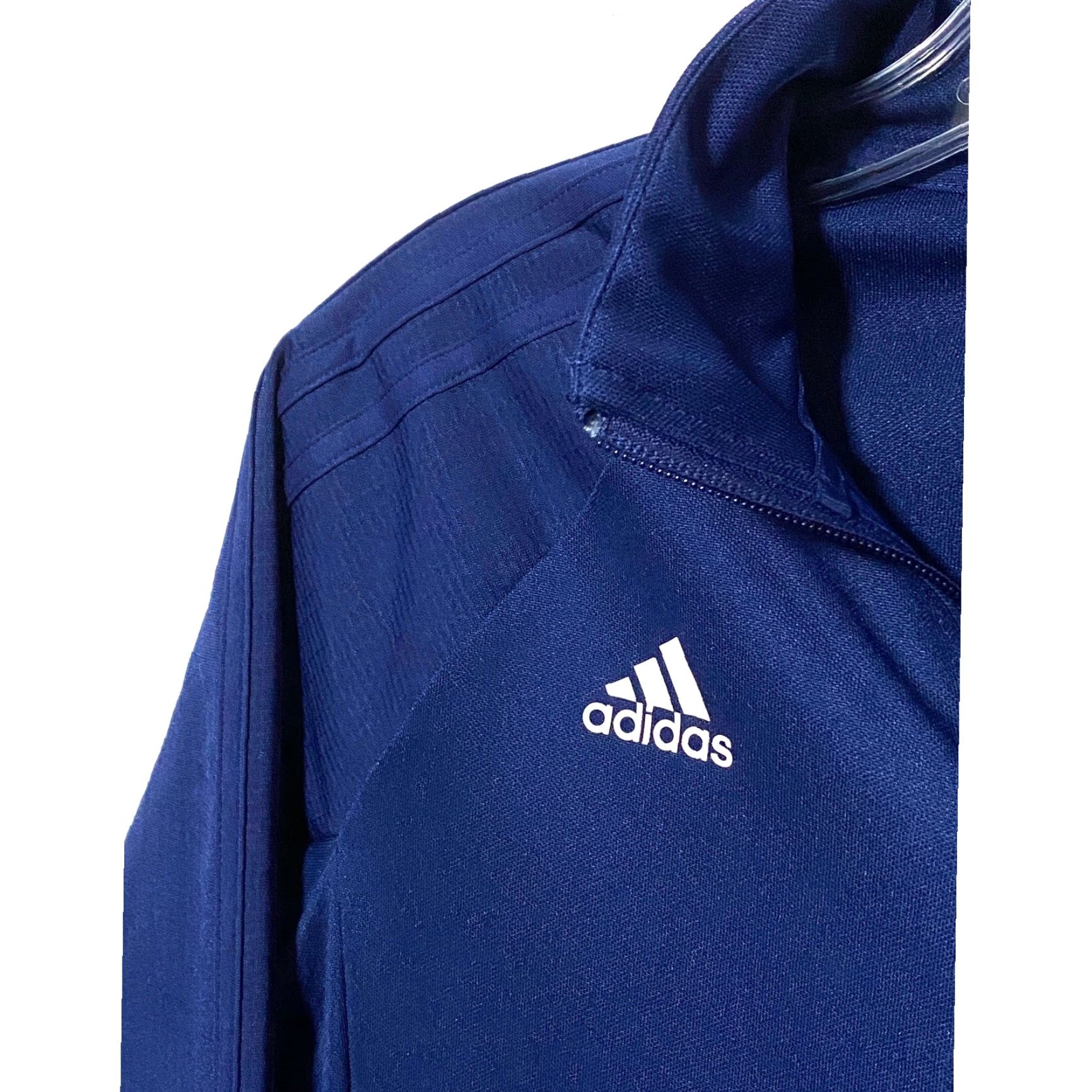 Adidas Adidas Track Jacket Mens S Blue Climalite Full Zip Performance Tracksuit Top Size 36R - 3 Thumbnail