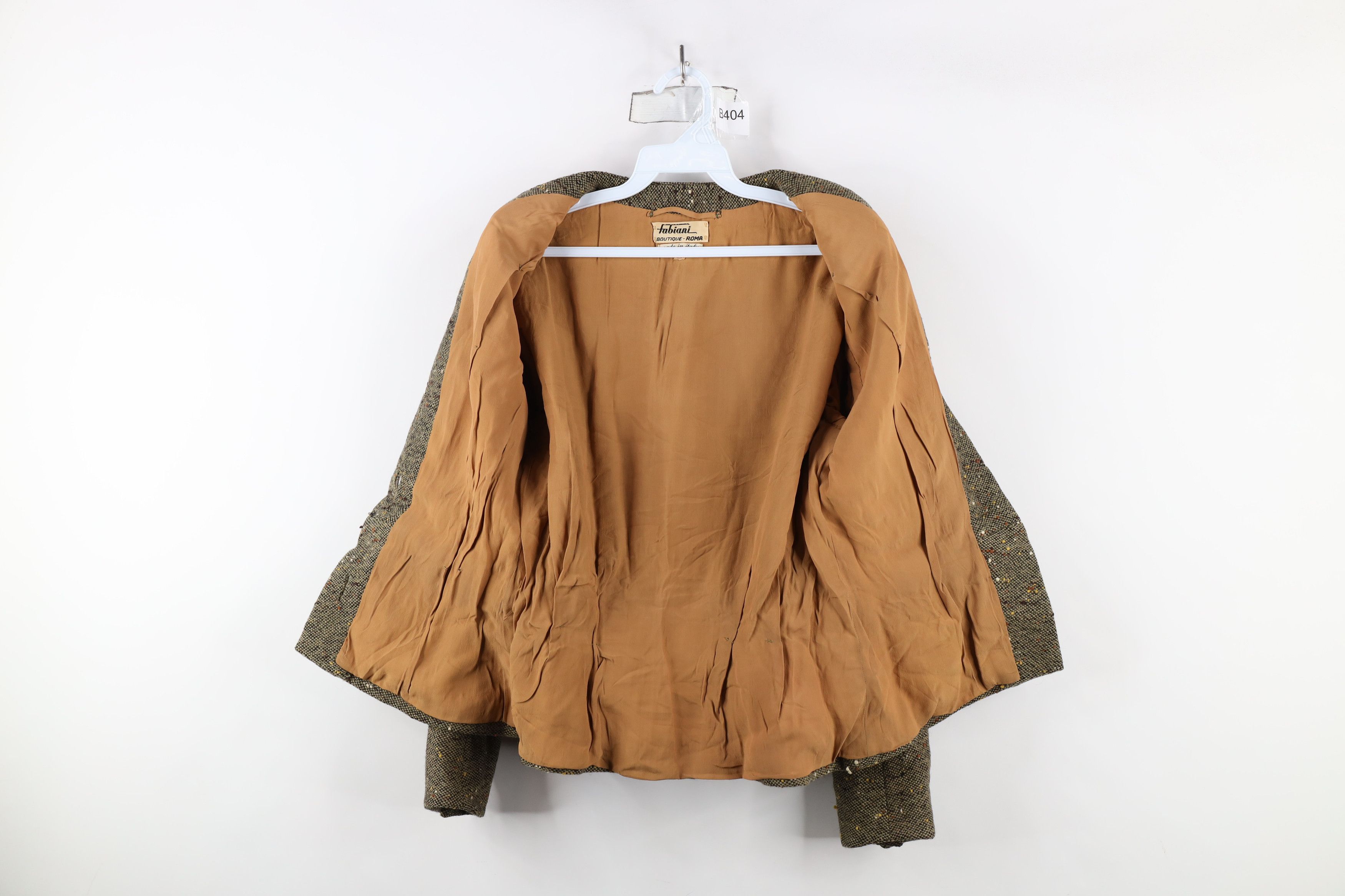 Vintage Vintage 50s Italian Couture Blazer Jacket Atomic Fleck Size XL / US 12-14 / IT 48-50 - 9 Thumbnail