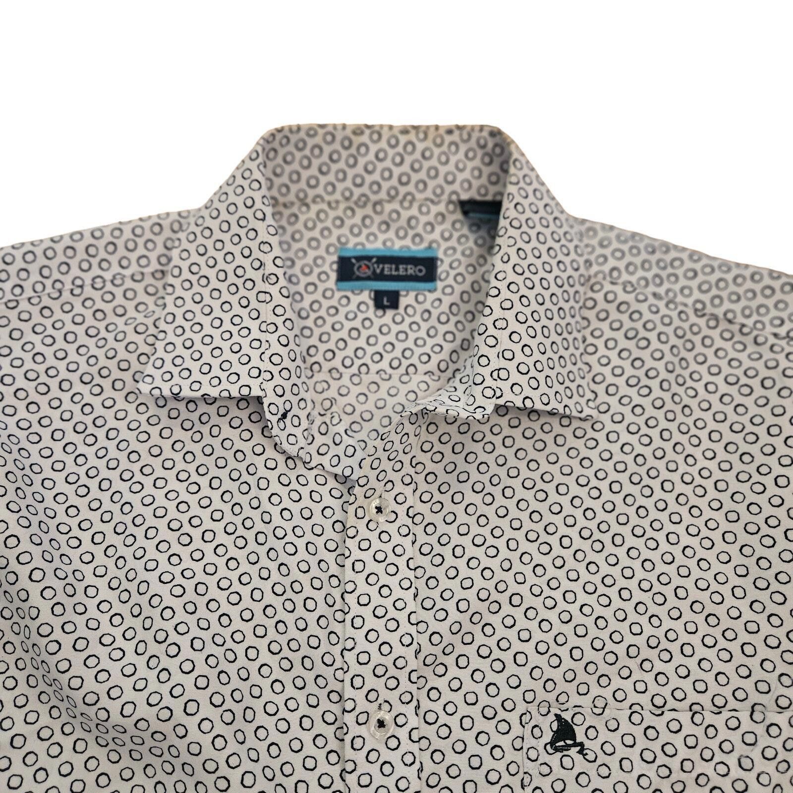 Designer Velero Button-Up Shirt Circle Print Black & White Size Large Size US L / EU 52-54 / 3 - 2 Thumbnail
