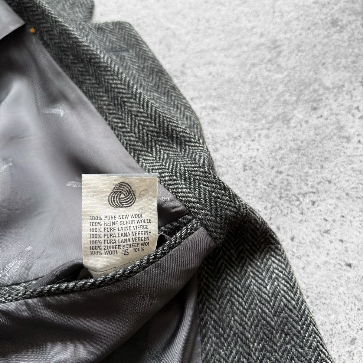 Aquascutum Aquascutum Tweed Mens Gray Blazer Jacket Wool Made in UK Size 50L - 11 Thumbnail