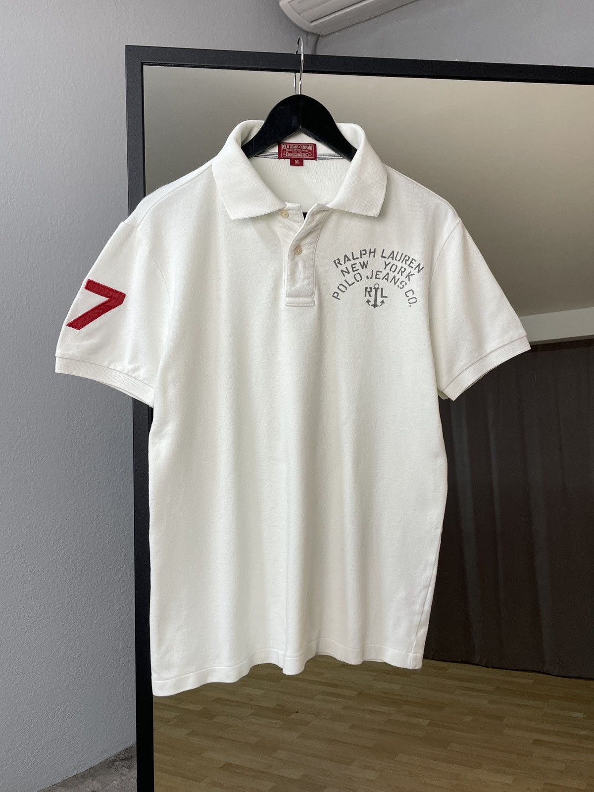 Polo Ralph Lauren Vintage y2k Ralph Lauren New York White Polo Tee RRL Shirt Size US M / EU 48-50 / 2 - 1 Thumbnail
