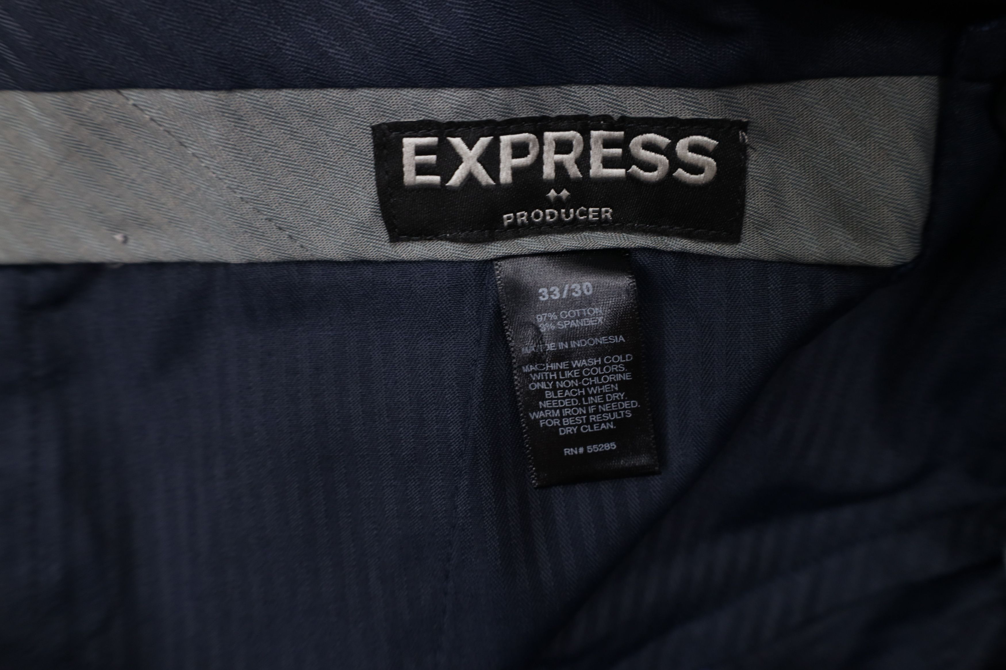 Express New Express Modern Fit Straight Leg Chino Pants Blue Size US 33 - 11 Thumbnail