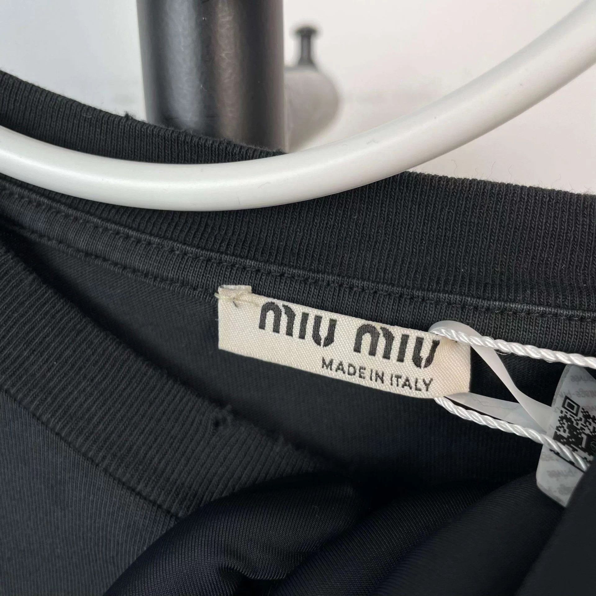 Miu Miu Miu Miu Logo Short-Sleeve S Black Size S / US 4 / IT 40 - 3 Thumbnail