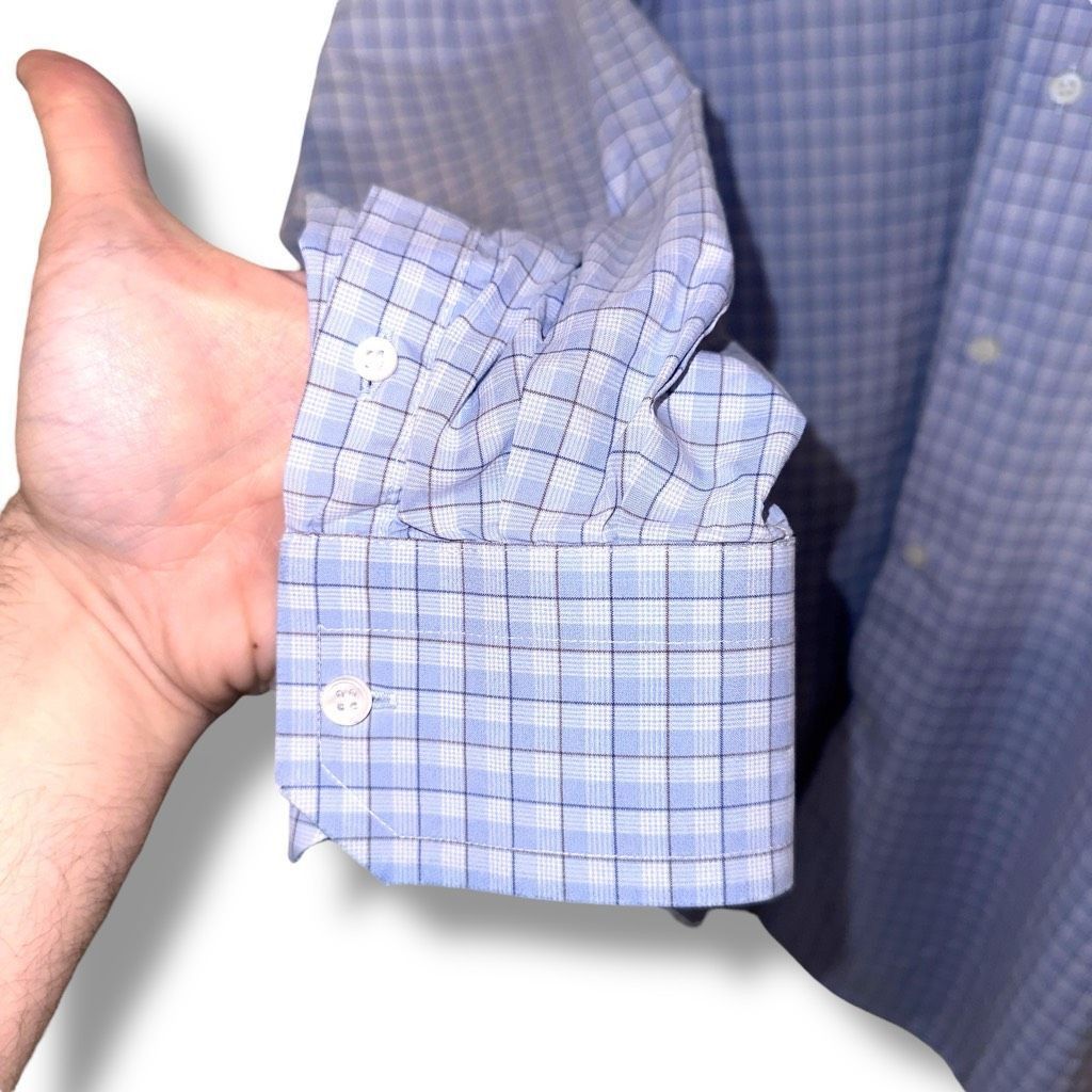 Canali Canali Blue Made in Italy Button Down Dress Shirt Size 16 Size US M / EU 48-50 / 2 - 6 Thumbnail