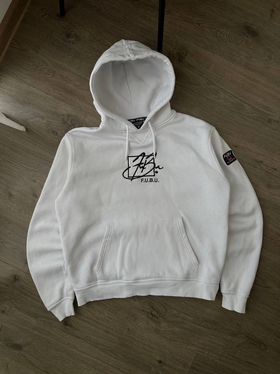 Fubu × Vintage Vintage Fubu White Centre Logo Hoodie Size US M / EU 48-50 / 2 - 2 Thumbnail